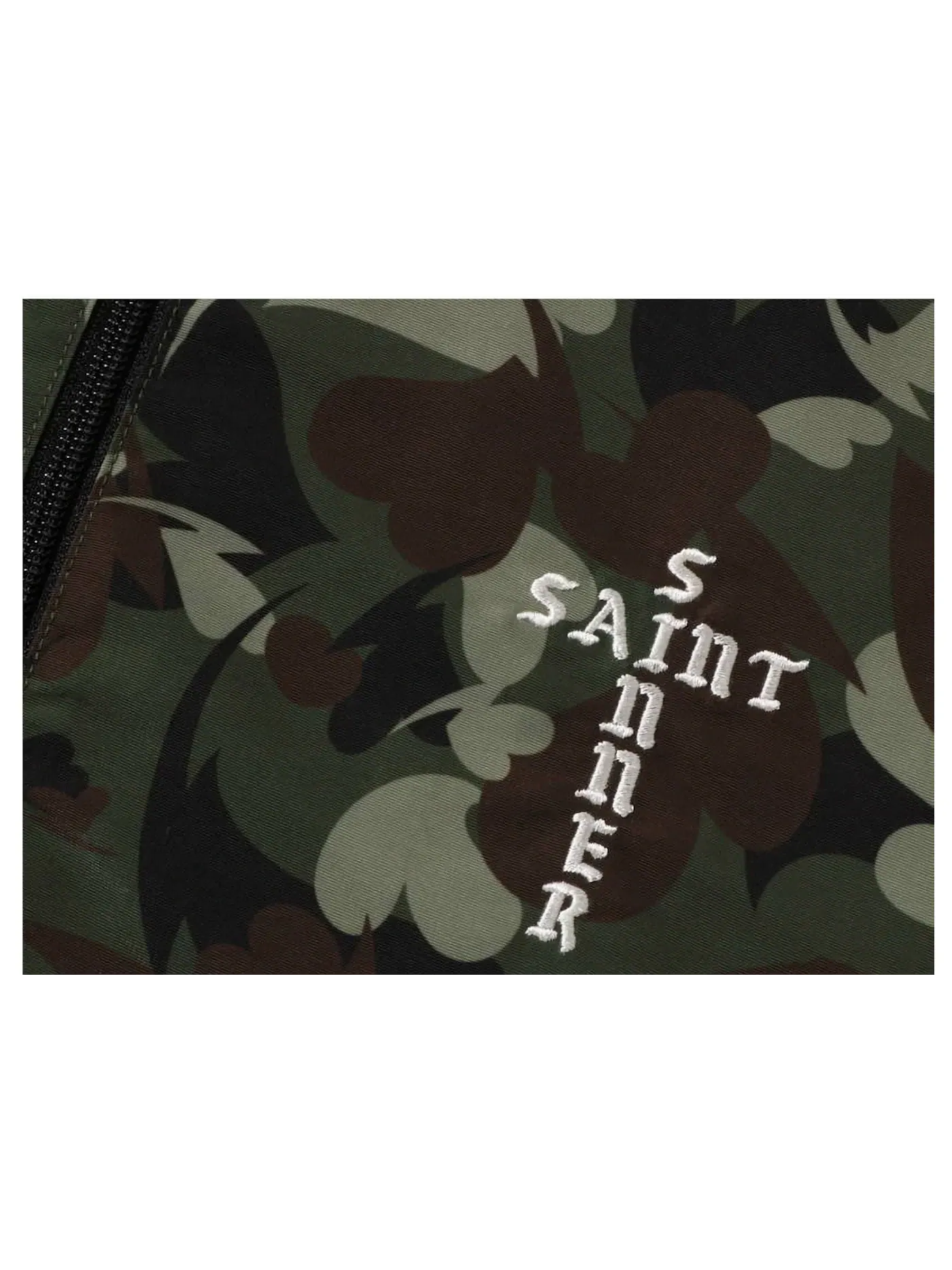 Мужская куртка с принтом BAPE x Saint Mxxxxxx Heart Camo Track Jacket BAPE — изображение 2 из 2, оливковый