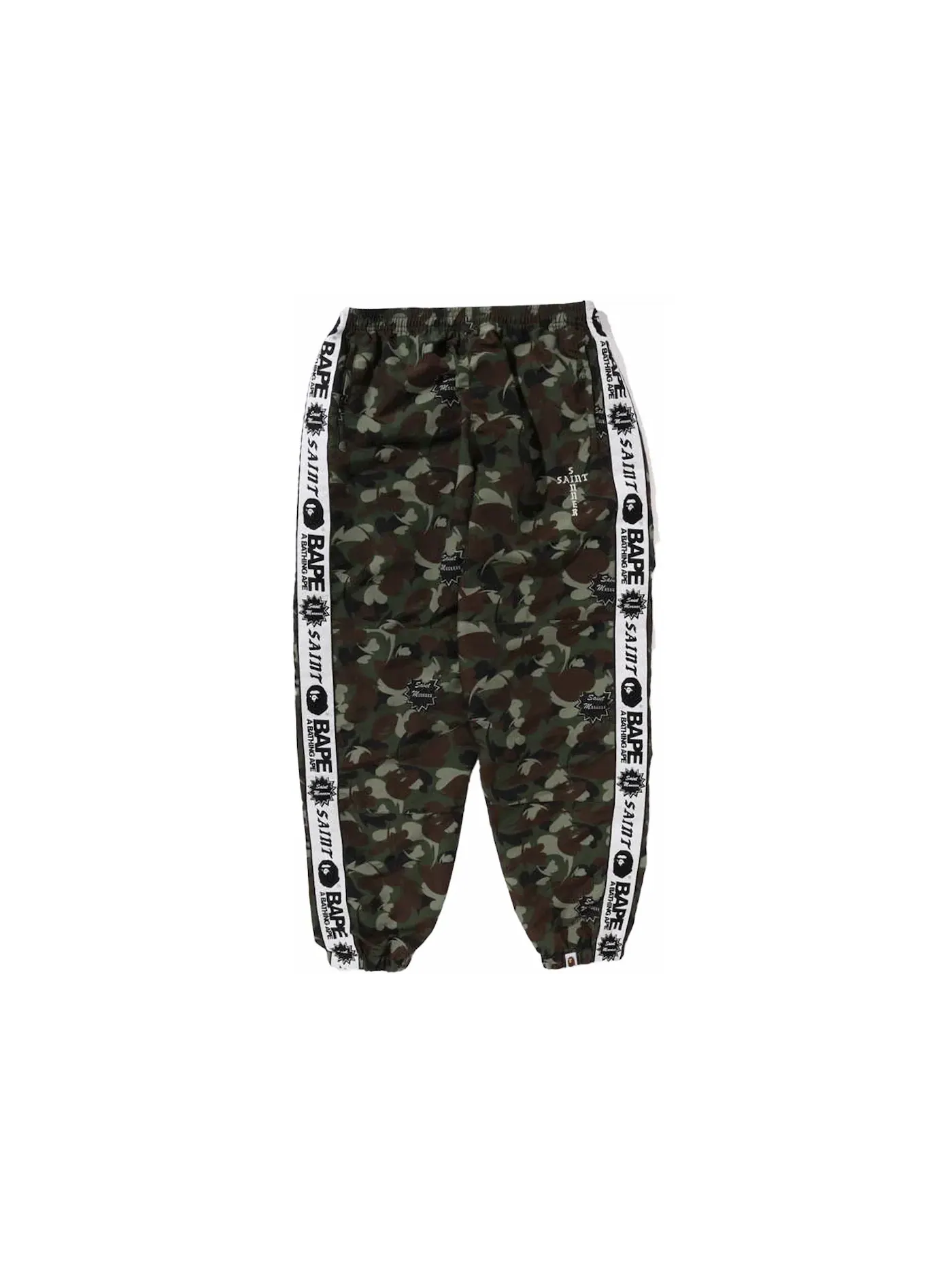 Мужские спортивные штаны с камуфляжным принтом BAPE Pants — изображение 1 из 2, оливковый