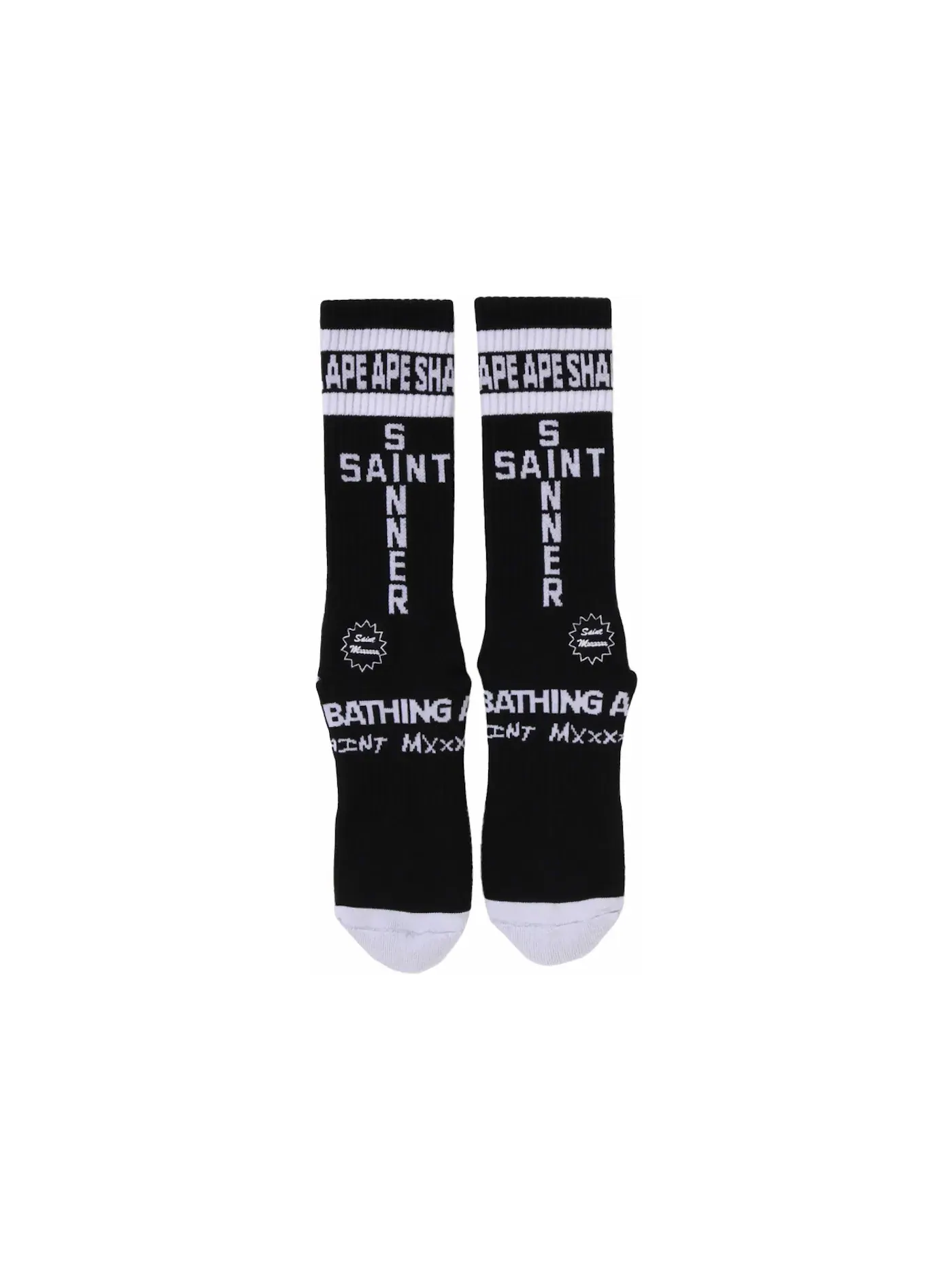 Мужские носки BAPE x Saint Mxxxxxx Socks — изображение 2 из 2, темно-серый