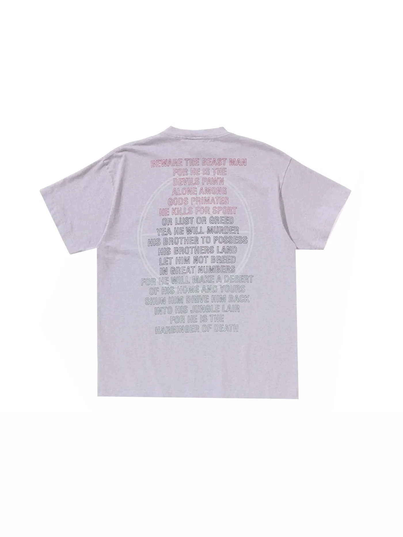 Мужская футболка с принтом BAPE x Saint Mxxxxxx Speech Tee BAPE — изображение 2 из 2, серый