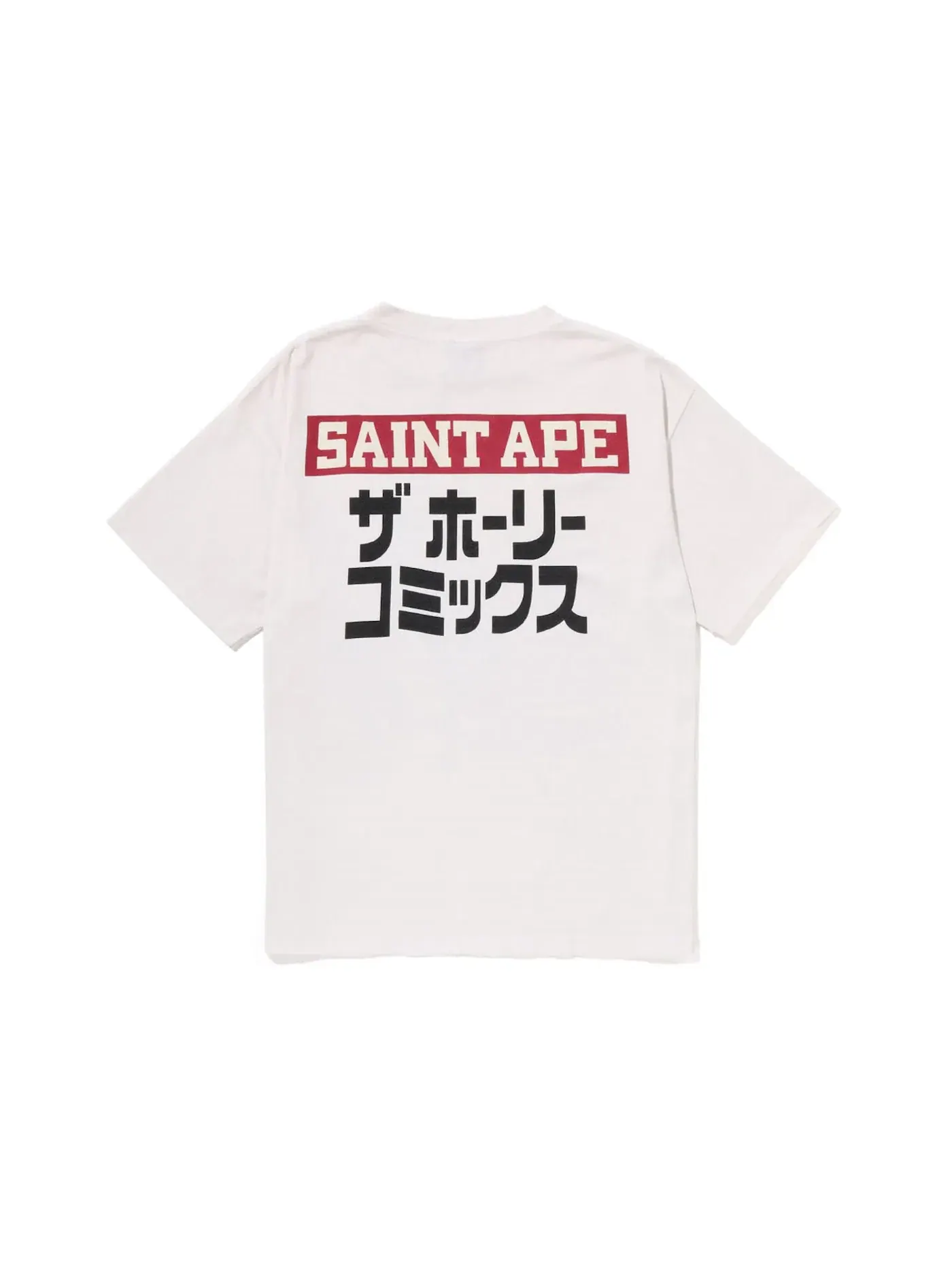 Мужская футболка с принтом BAPE x Saint Mxxxxxx Squadron Tee BAPE — изображение 2 из 2, винтажный белый