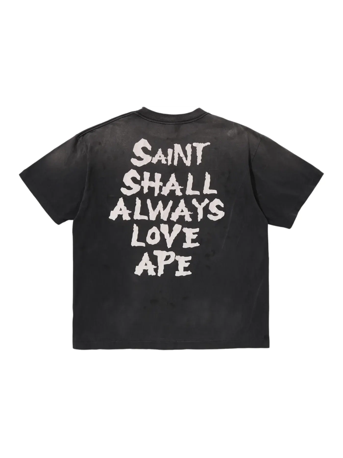 Мужская футболка с принтом BAPE x Saint Mxxxxxx S.S.A.L.A Tee BAPE — изображение 2 из 2, черный