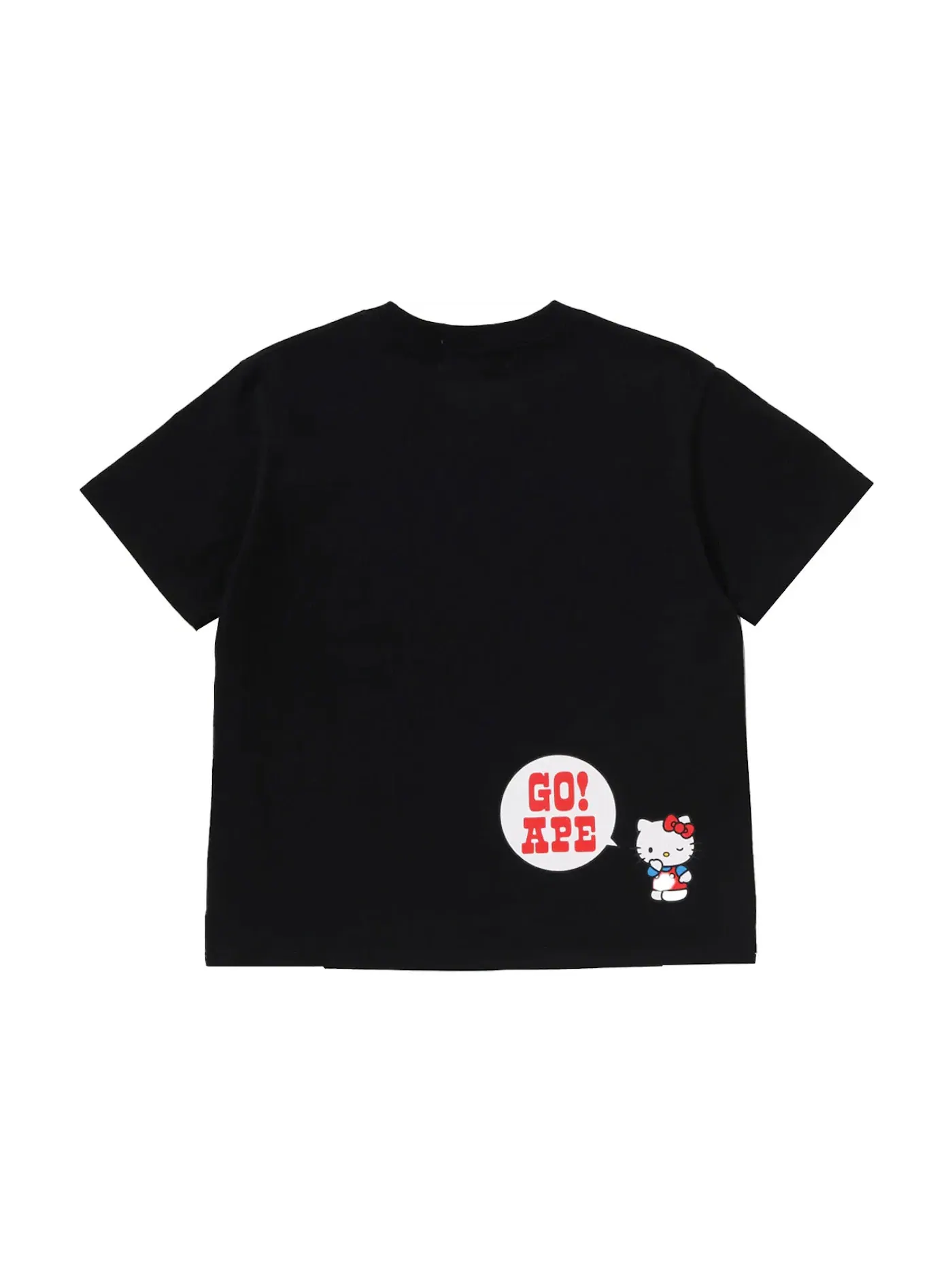 Женская футболка с принтом Hello Kitty College Mini Tee BAPE — изображение 2 из 2, черный