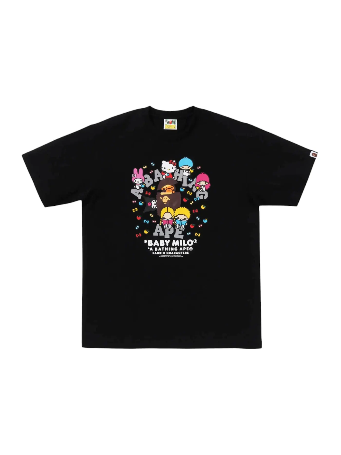 Мужская футболка с принтом BAPE x Sanrio Characters II Ginza Exclusive Tee BAPE — изображение 1 из 1, черный