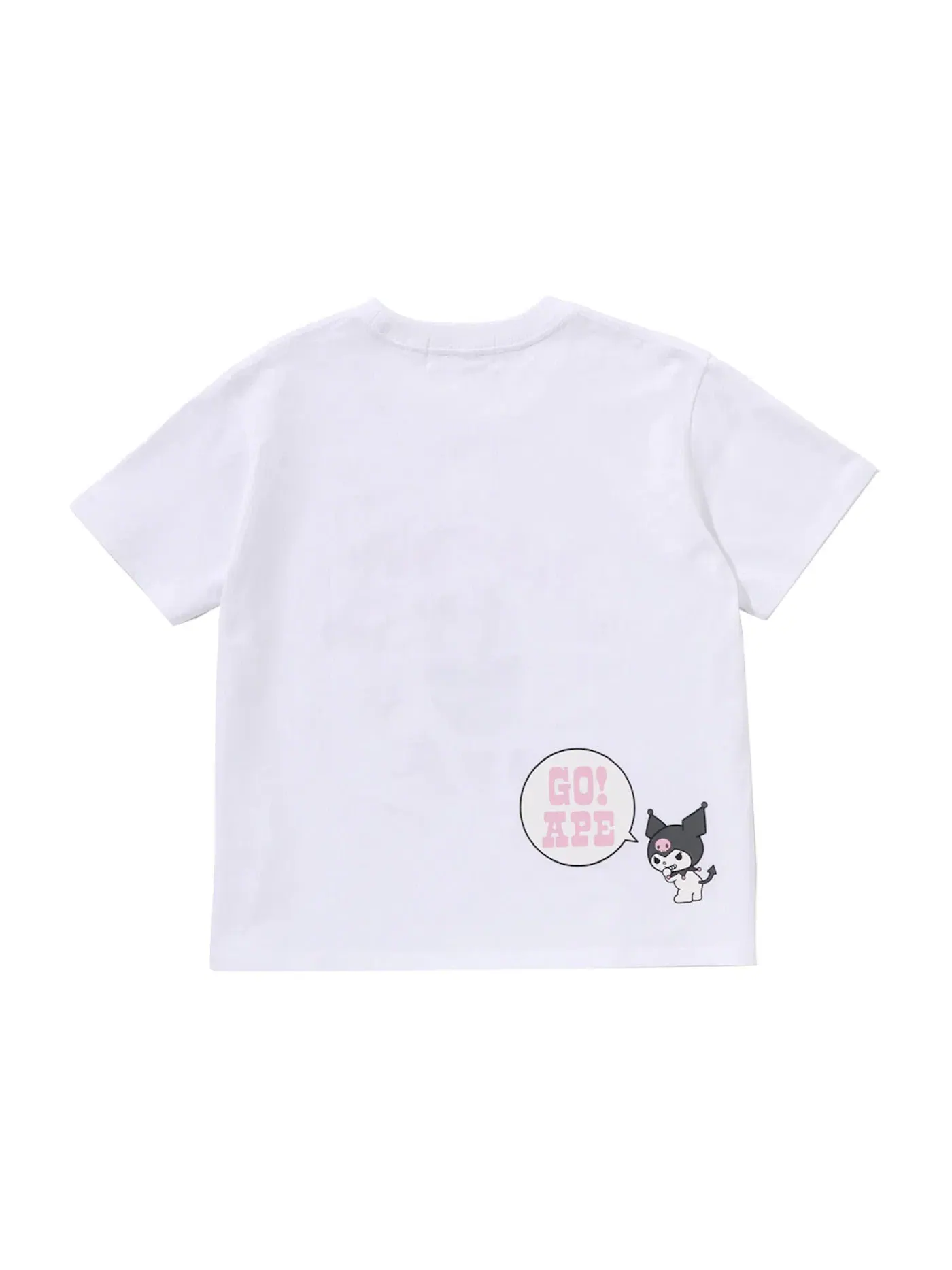 Женская футболка с принтом BAPE x Sanrio Characters Kuromi College Mini Tee BAPE — изображение 2 из 2, белый