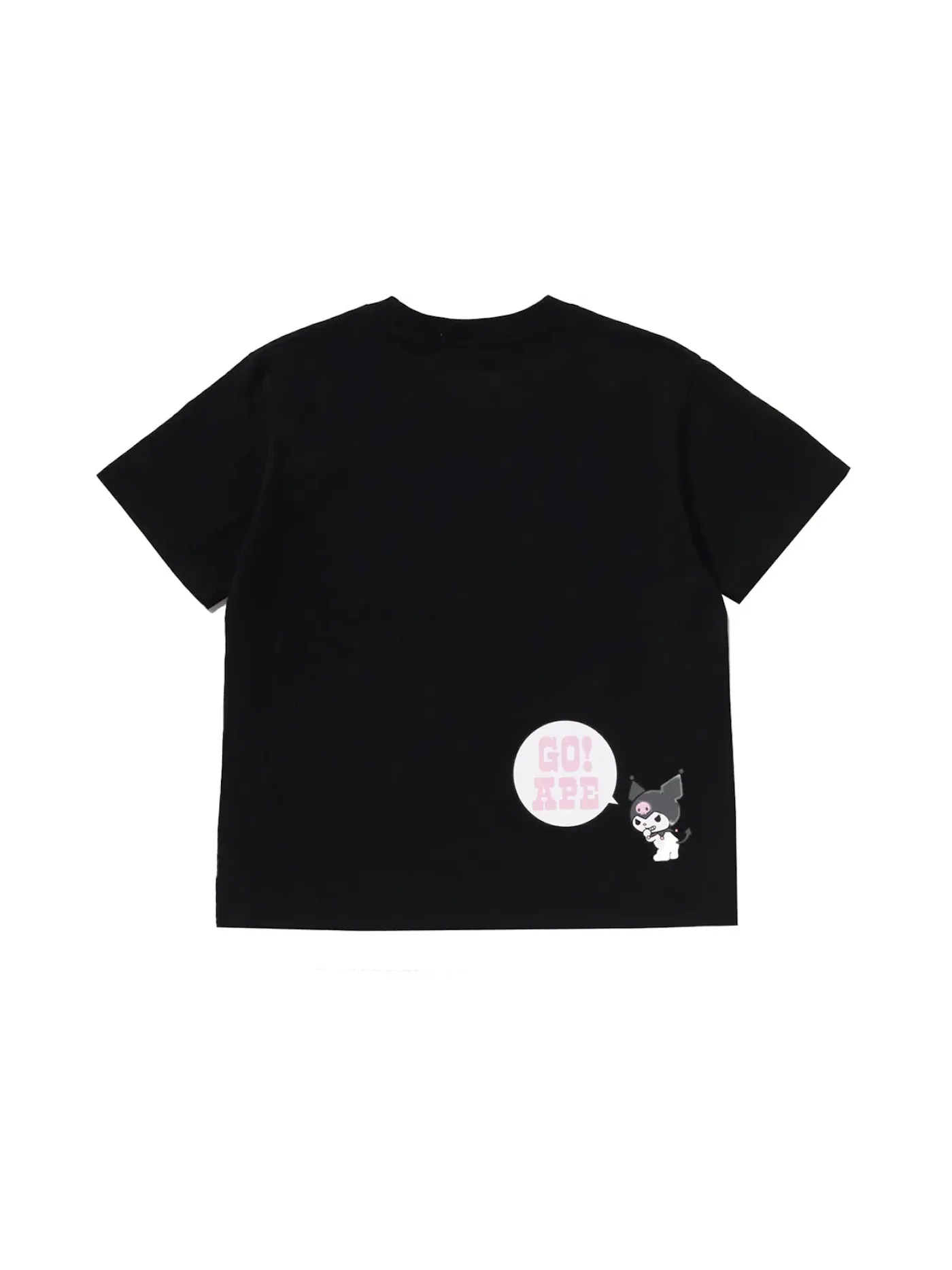 Женская футболка с принтом BAPE x Sanrio Characters Kuromi College Mini Tee BAPE — изображение 2 из 2, черный