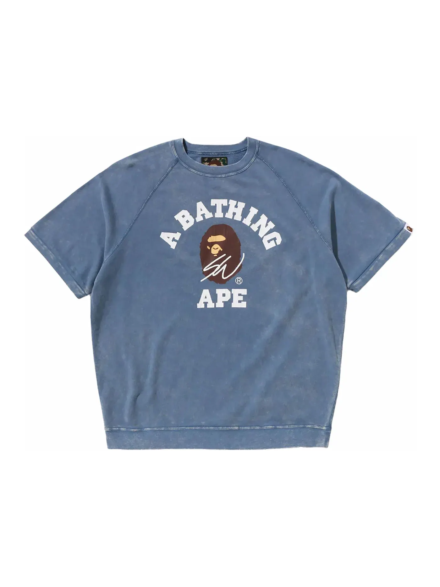 Мужская футболка с принтом BAPE x Sean Wotherspoon Sweat Tee BAPE — изображение 1 из 2, темно-синий