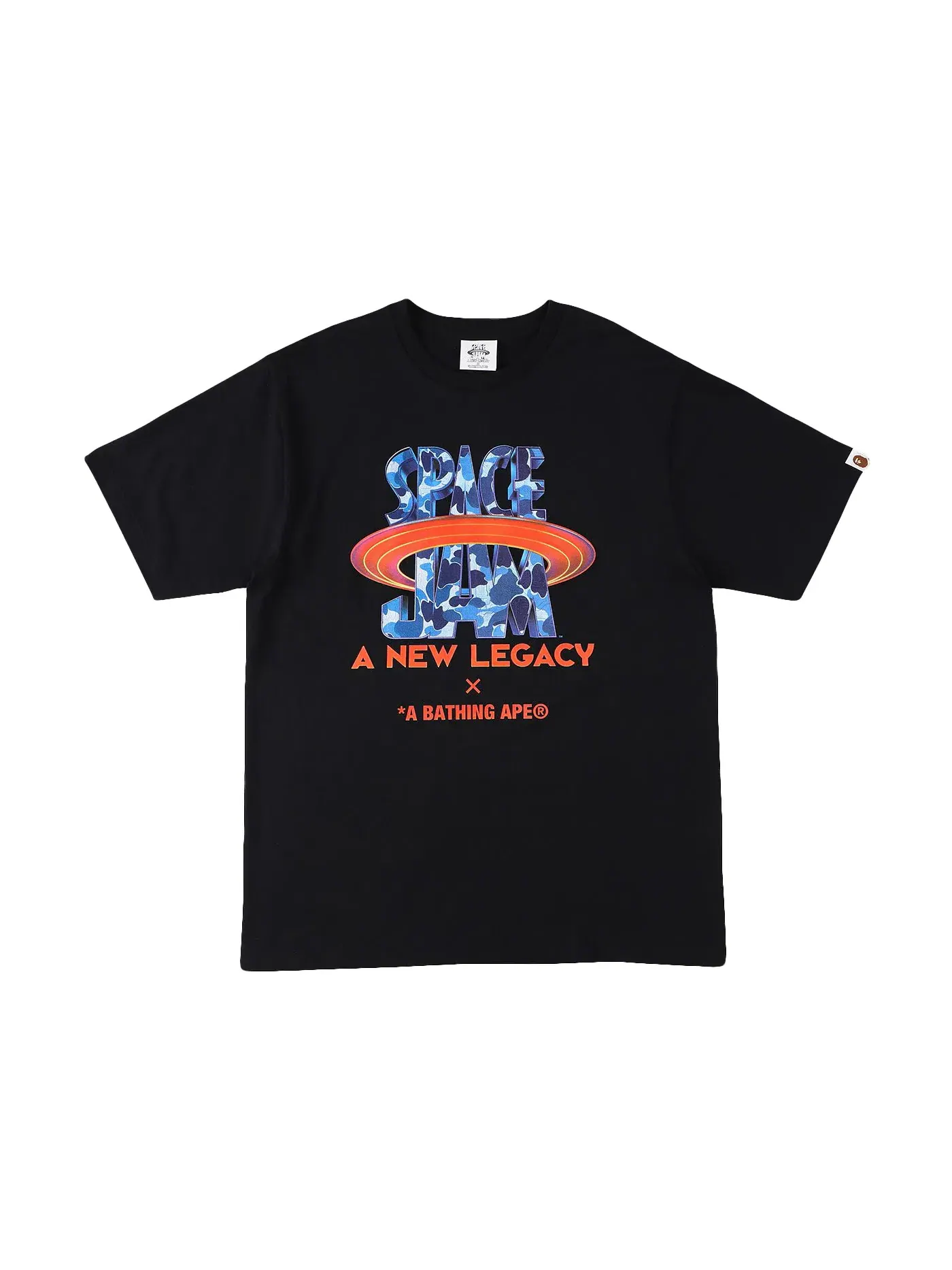 Мужская футболка с принтом BAPE x Space Jam Logo Tee BAPE — изображение 1 из 2, черный