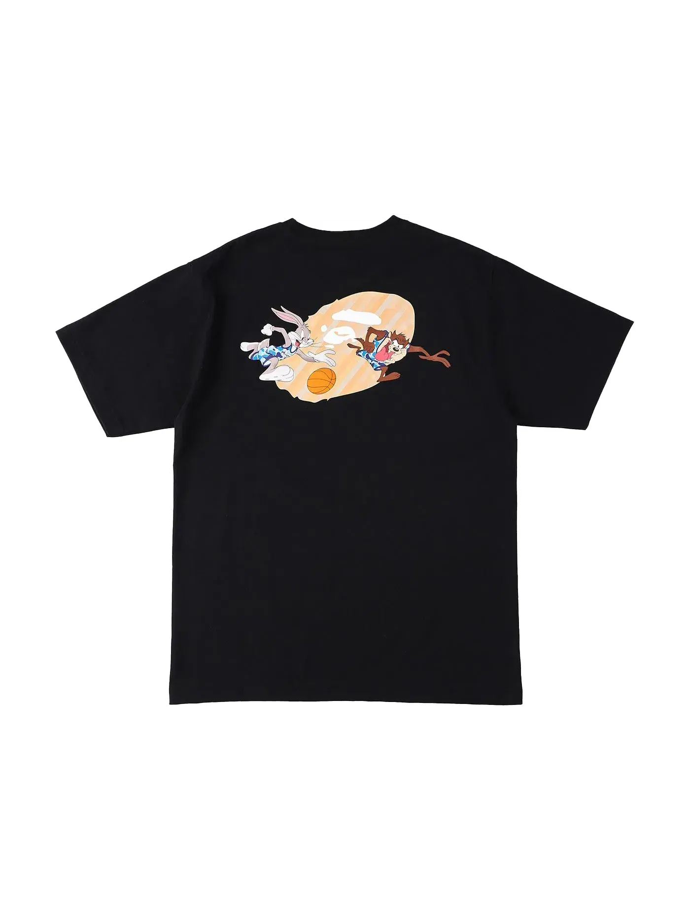 Мужская футболка с принтом BAPE x Space Jam Logo Tee BAPE — изображение 2 из 2, черный