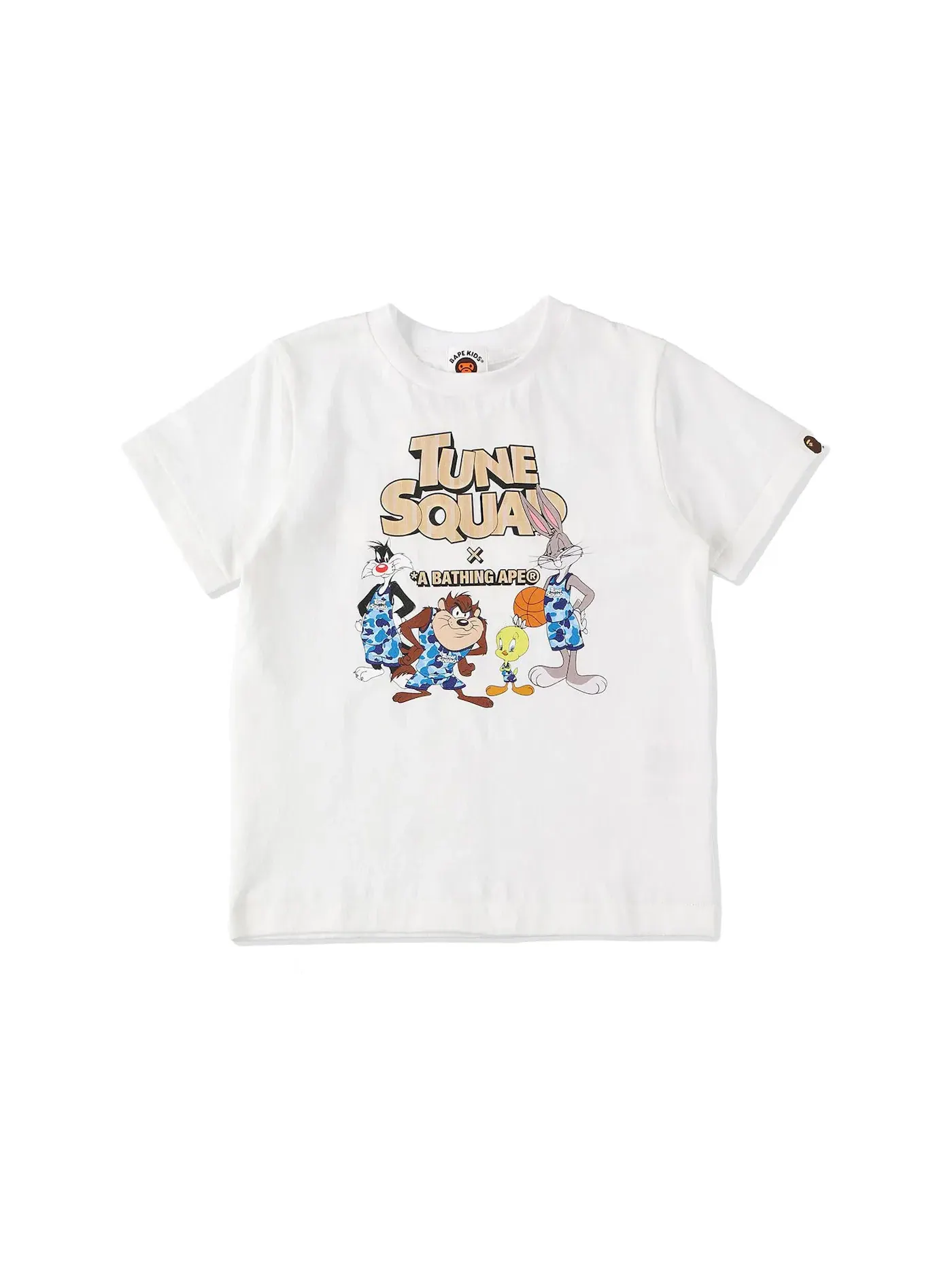 Мужская футболка с принтом BAPE x Space Jam Tune Squad Tee BAPE — изображение 1 из 2, белый