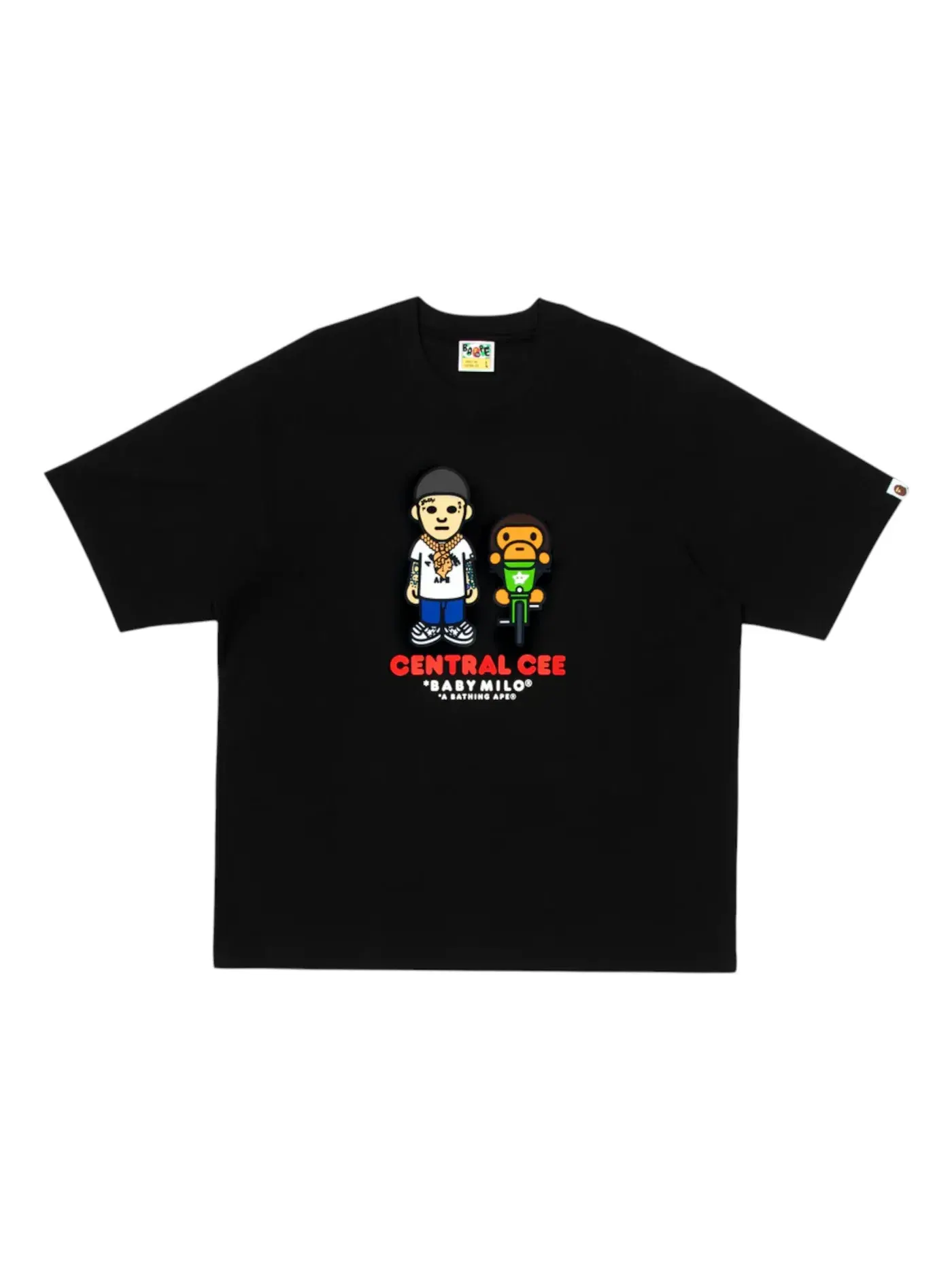Мужская футболка свободного кроя с принтом Bax Milo BAPE Black — изображение 1 из 1