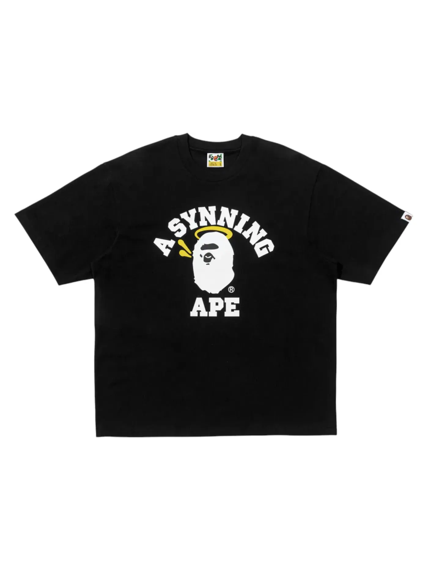 Мужская футболка свободного кроя A Bathing Ape BAPE x Spotify x Central Cee College Relaxed Fit Tee — изображение 1 из 1