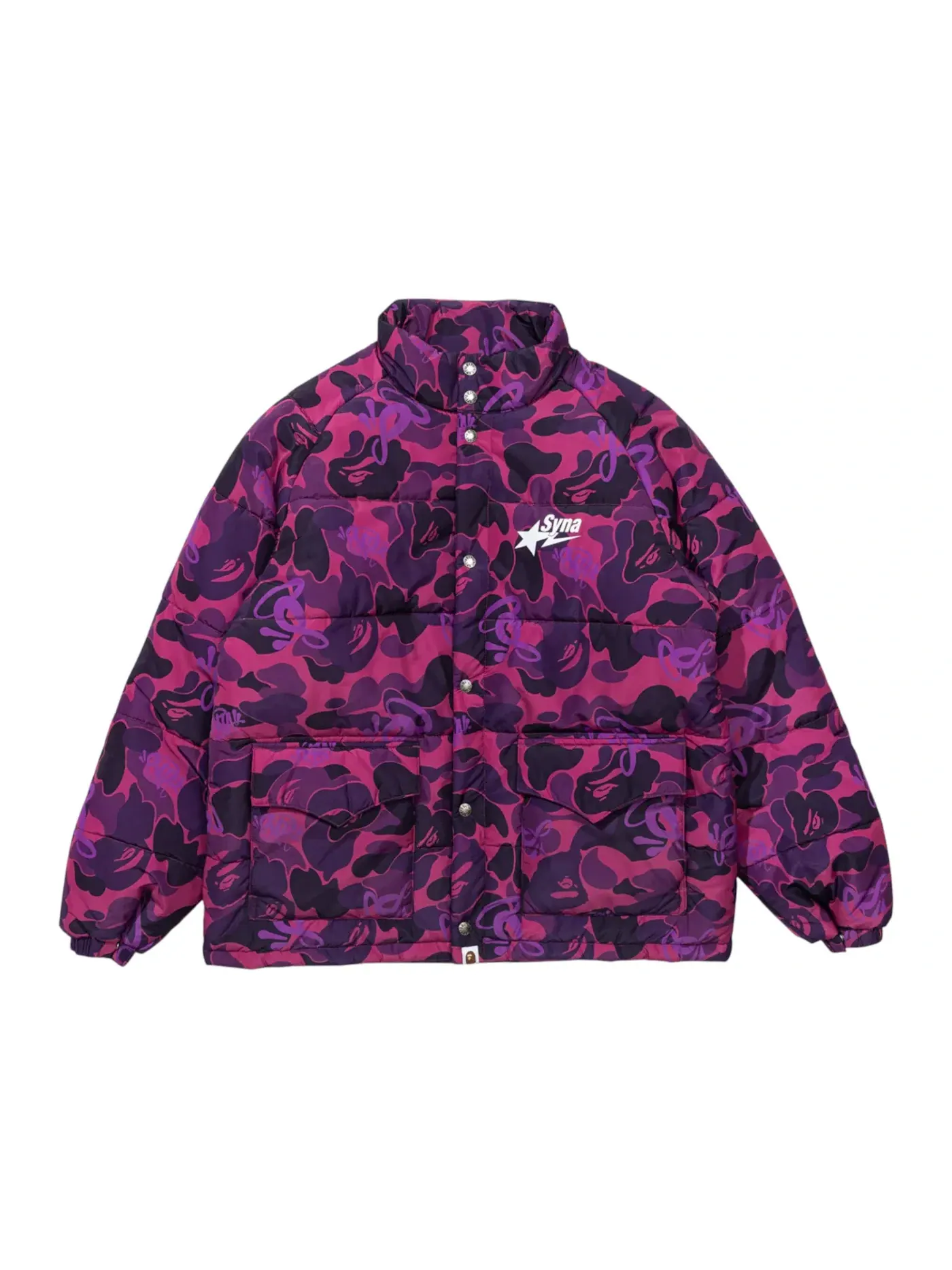 Мужская пуховая куртка BAPE x Spotify x Central Cee — изображение 1 из 3, фиолетовый
