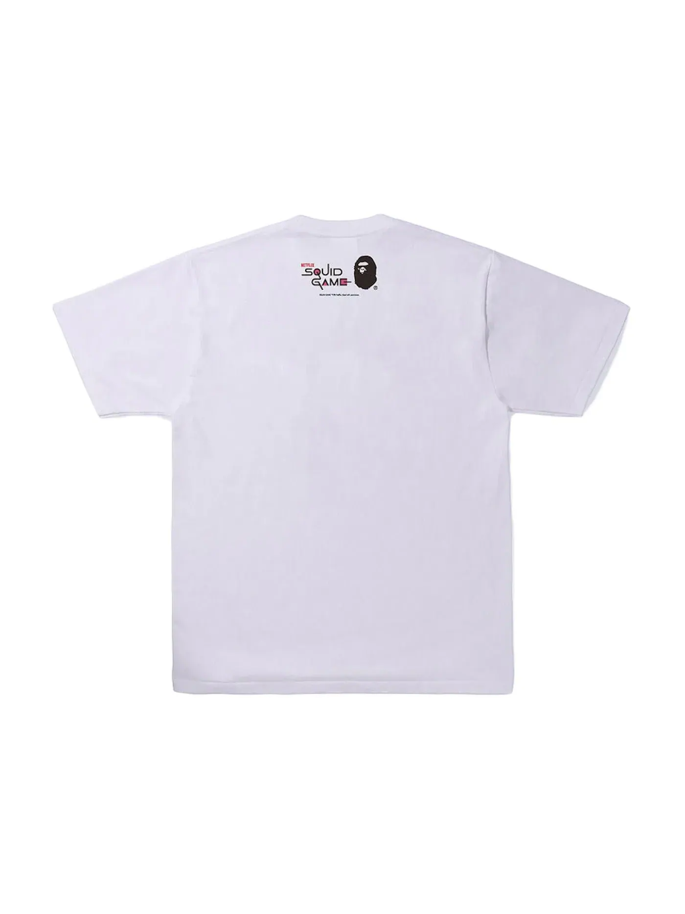 Мужская футболка с принтом BAPE x Squid Game Ape Head BAPE — изображение 2 из 2, белый