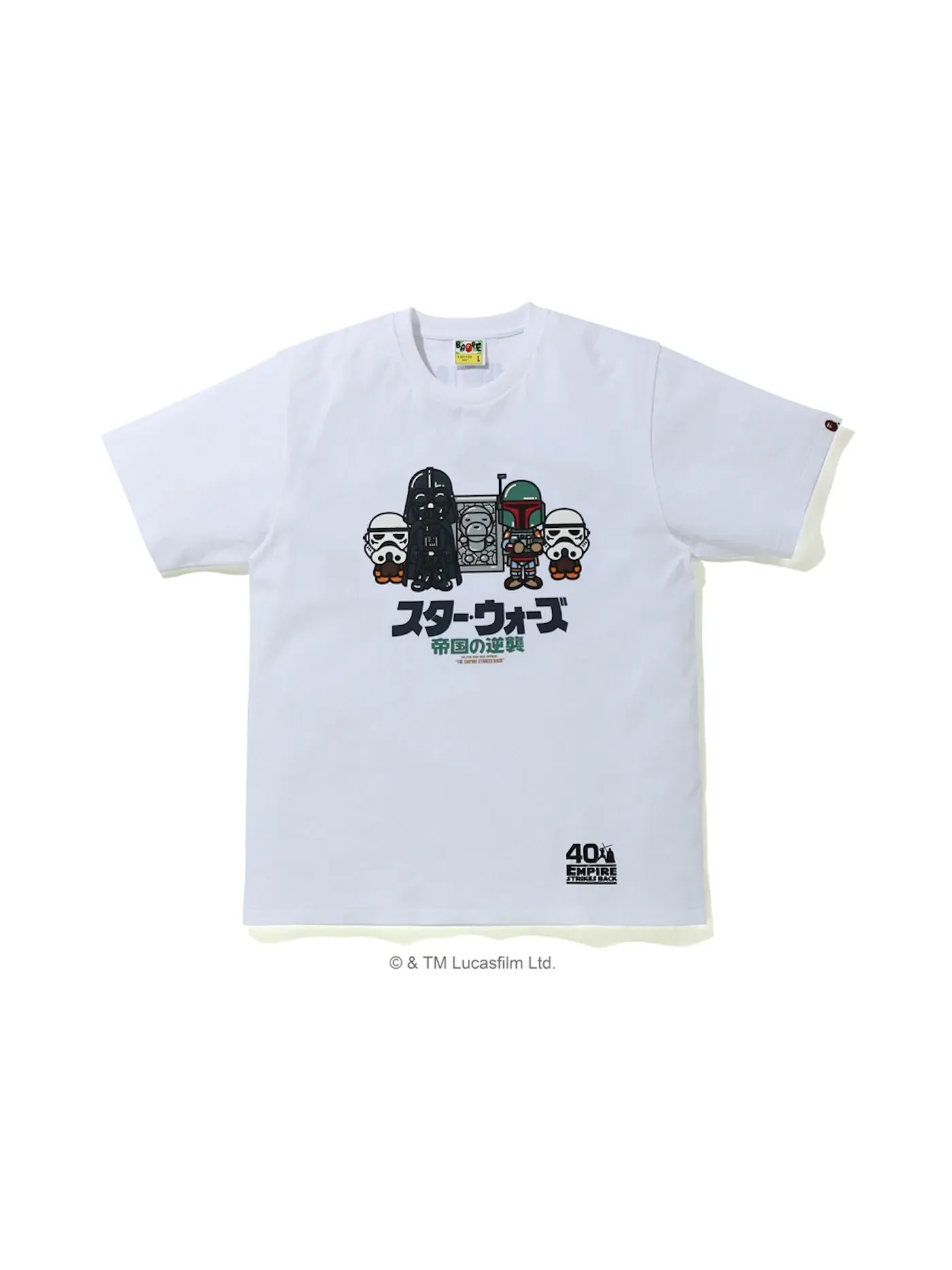 Мужская футболка с принтом Tee (SS20) BAPE — изображение 1 из 1, белый