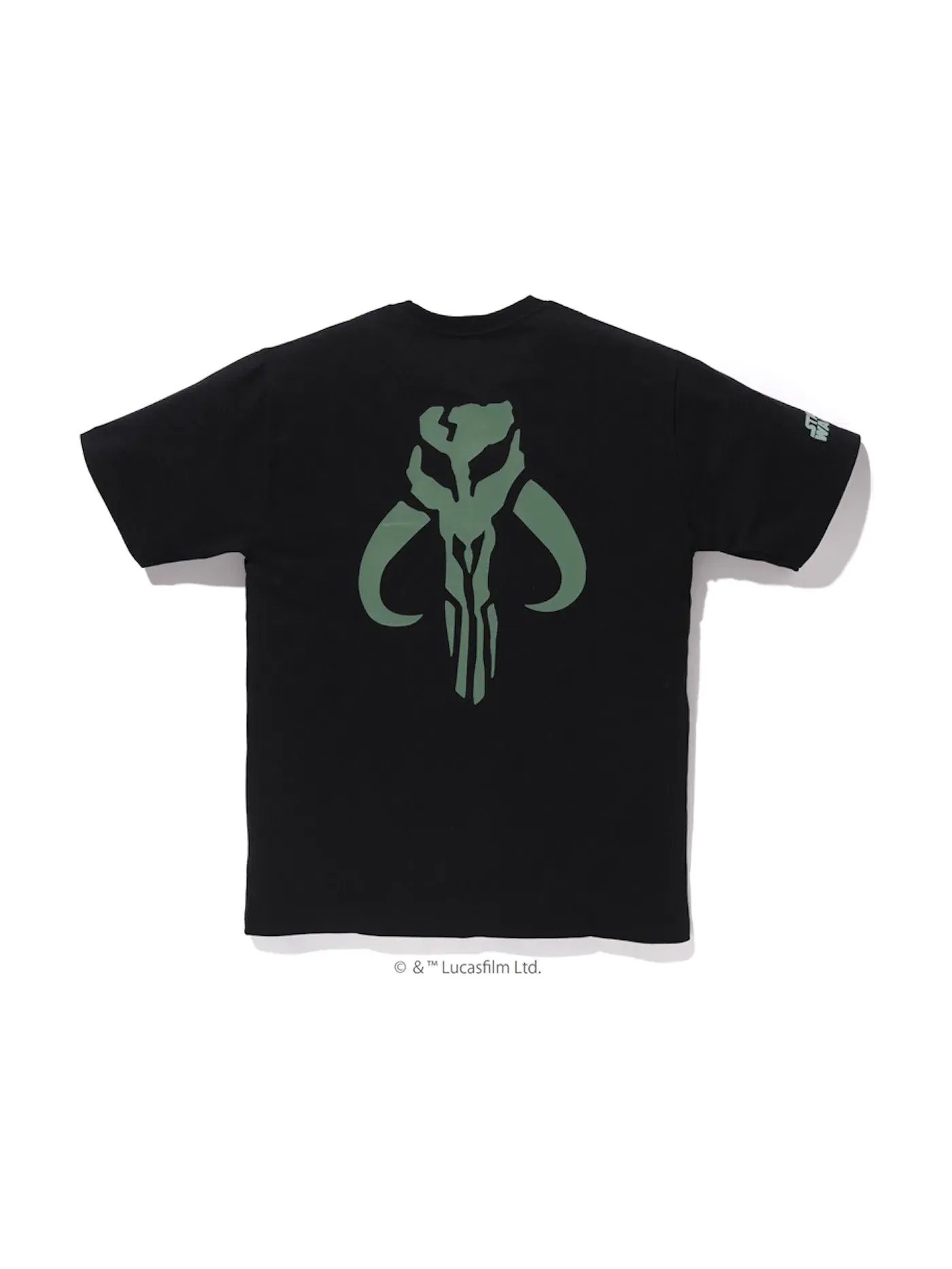 Мужская футболка с принтом BAPE x Star Wars Baby Milo Boba Fett Tee BAPE — изображение 2 из 3, черный