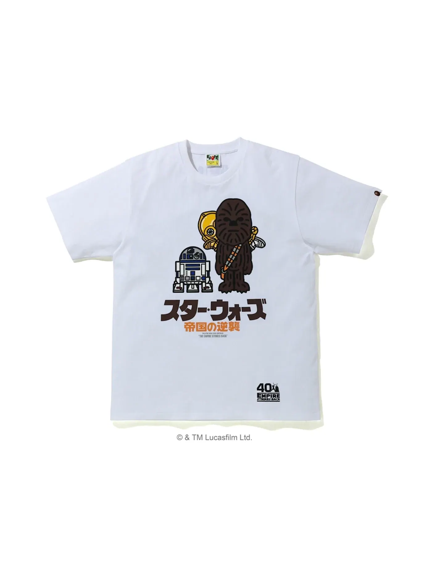 Мужская футболка с принтом Tee (SS20) BAPE — изображение 1 из 1, белый