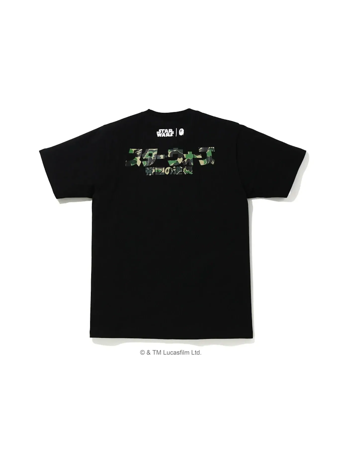 Мужская футболка с принтом BAPE X Star Wars R2-D2 & C-3PO Tee BAPE — изображение 2 из 2, черный