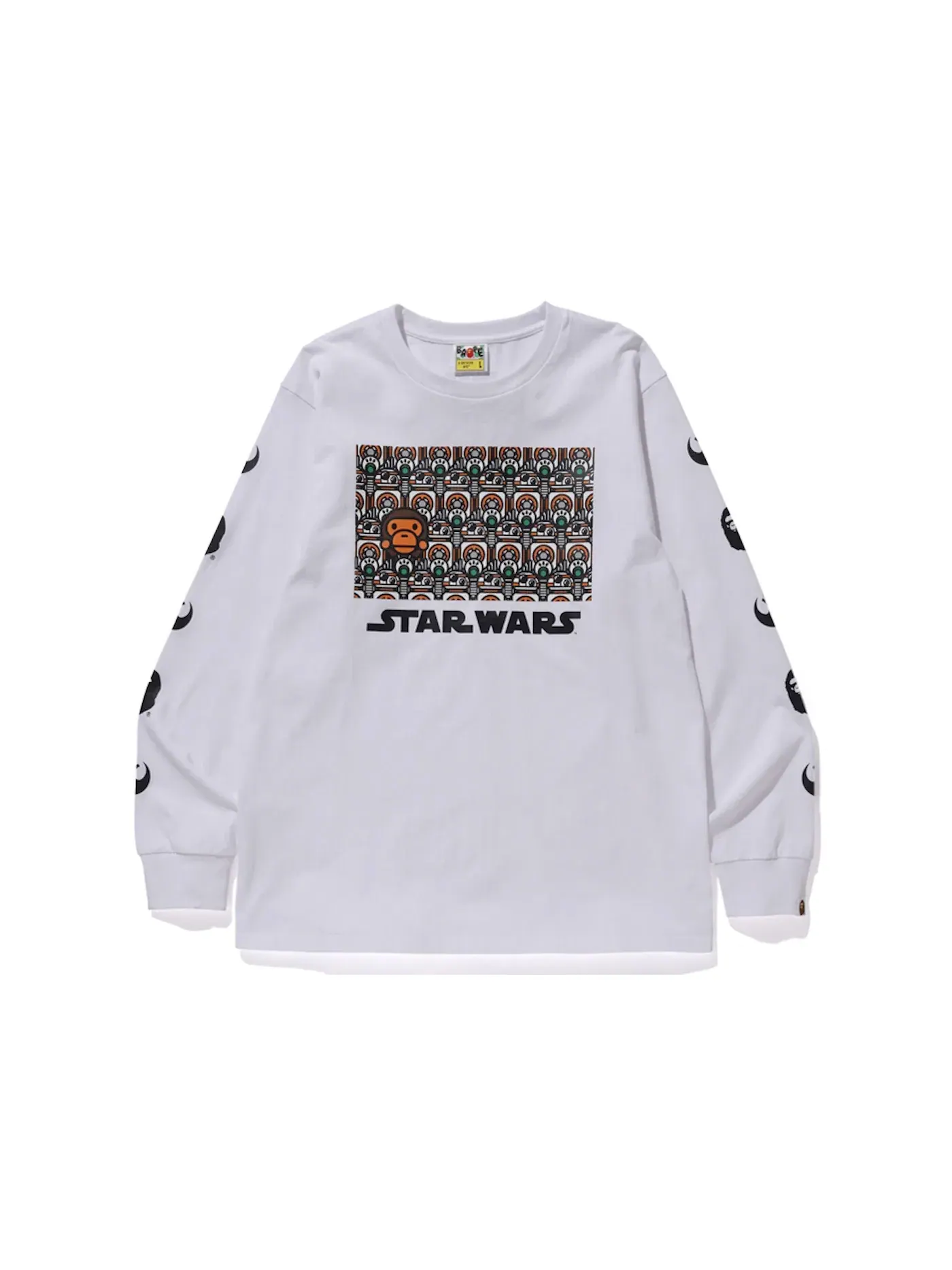 Мужская футболка с длинным рукавом BAPE x Star Wars Republic L/S Tee — изображение 1 из 2, белый