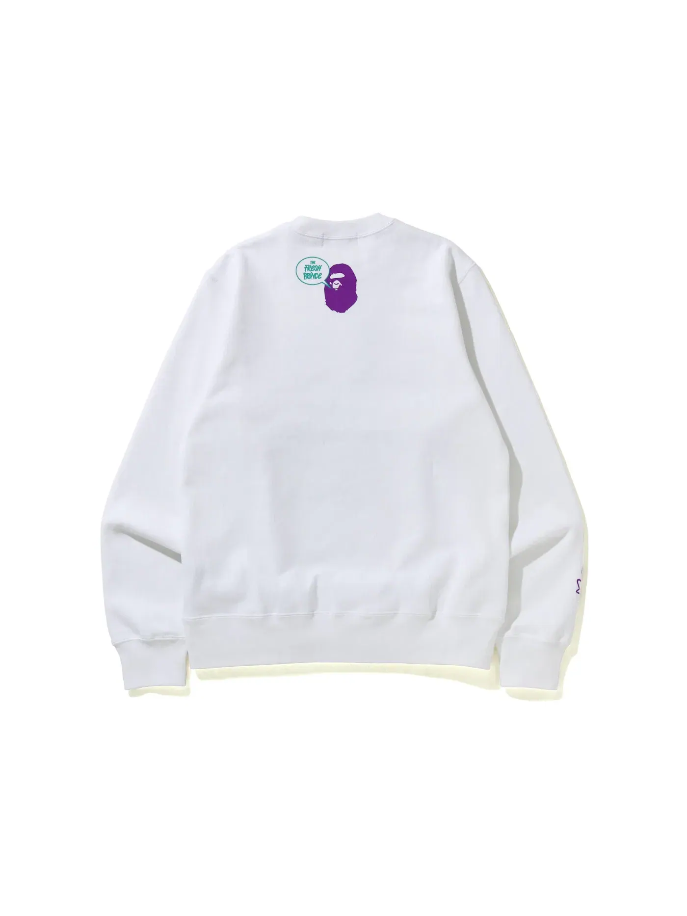 Мужской свитшот с принтом BAPE x The Fresh Prince & DJ Jazzy Jeff Baby Milo Crewneck — изображение 2 из 2, белый