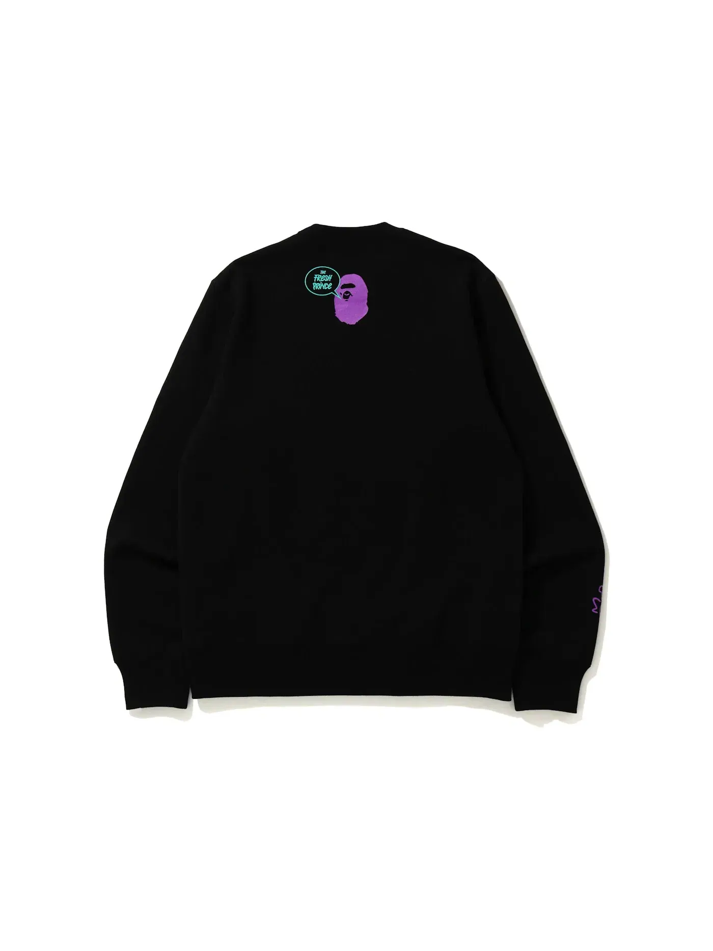 Мужской свитшот с принтом BAPE x The Fresh Prince & DJ Jazzy Jeff Baby Milo Crewneck — изображение 2 из 2, черный