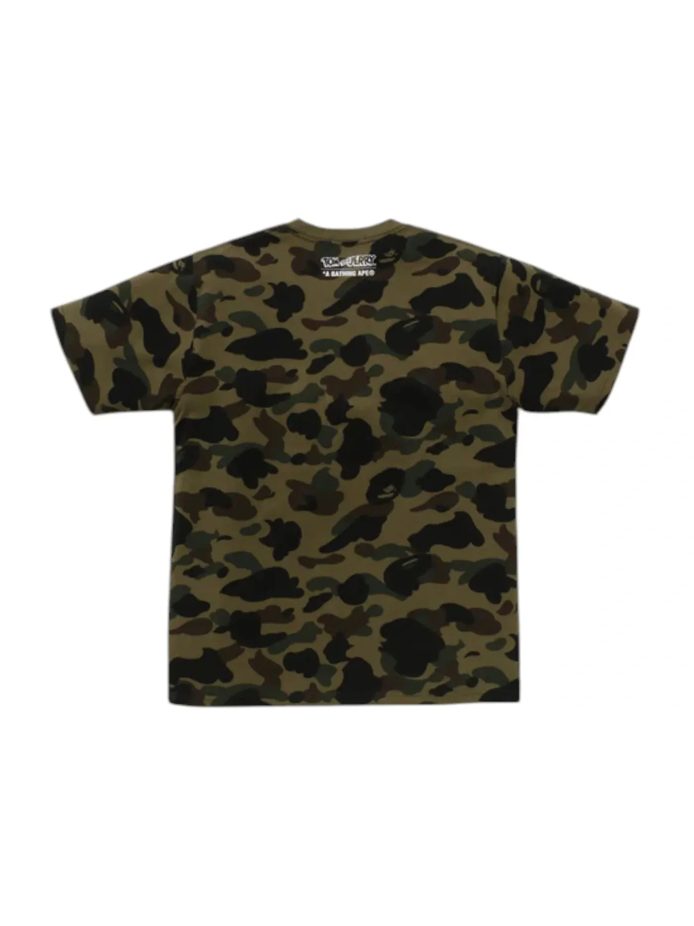 Мужская футболка с принтом BAPE x Tom And Jerry 85th 1st Camo Tee BAPE — изображение 2 из 2, зеленый