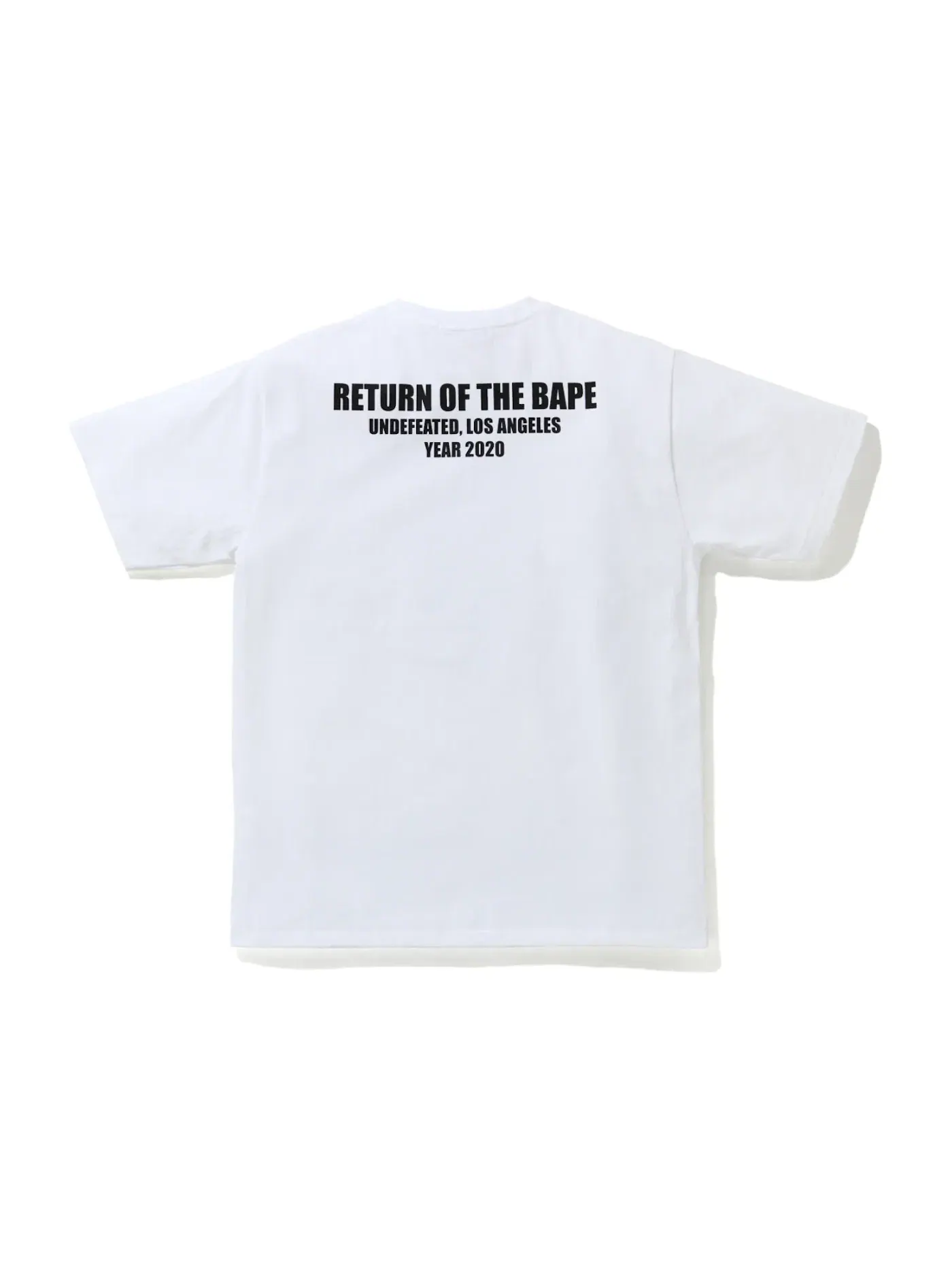 Мужская футболка с принтом BAPE x Undefeated College Tee BAPE — изображение 2 из 2, белый