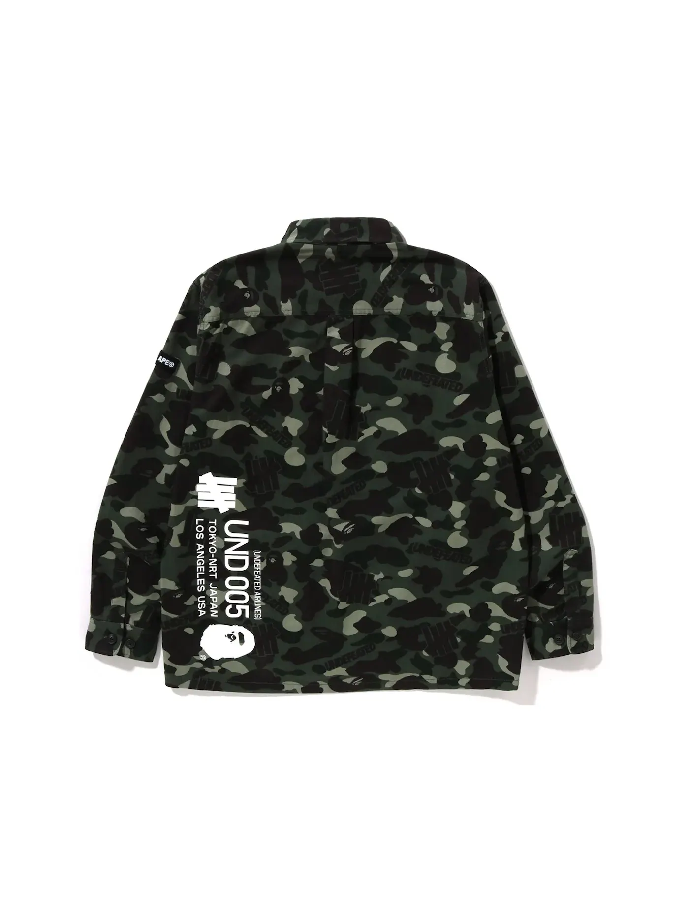 Мужская фланелевая куртка с камуфляжным принтом Color Camo BAPE — изображение 2 из 2, зеленый синий