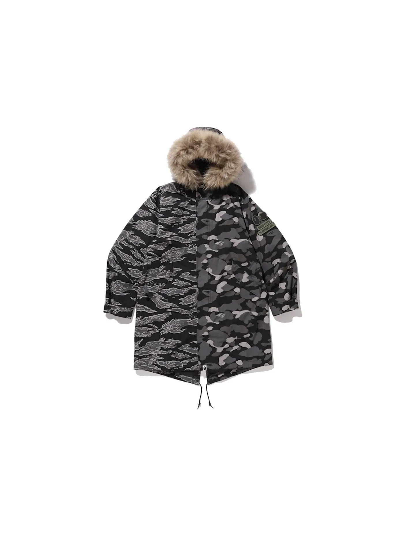 Мужская куртка BAPE x Undefeated M-51 Hoodie Jacket BAPE — изображение 1 из 2, черный