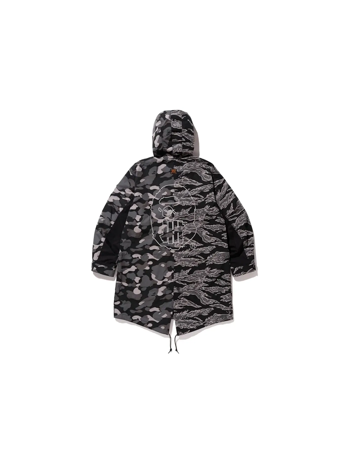 Мужская куртка BAPE x Undefeated M-51 Hoodie Jacket BAPE — изображение 2 из 2, черный