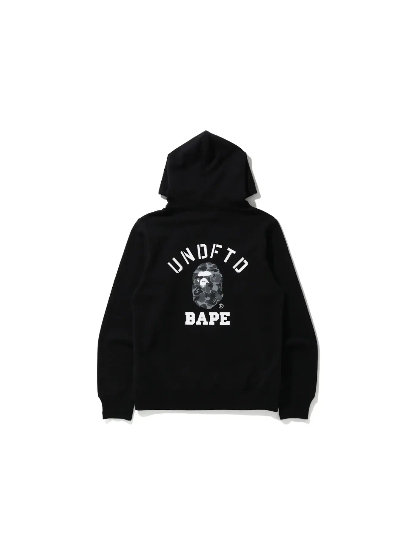 Мужской пуловер-худи BAPE x Undefeated Hoodie — изображение 2 из 2, черный