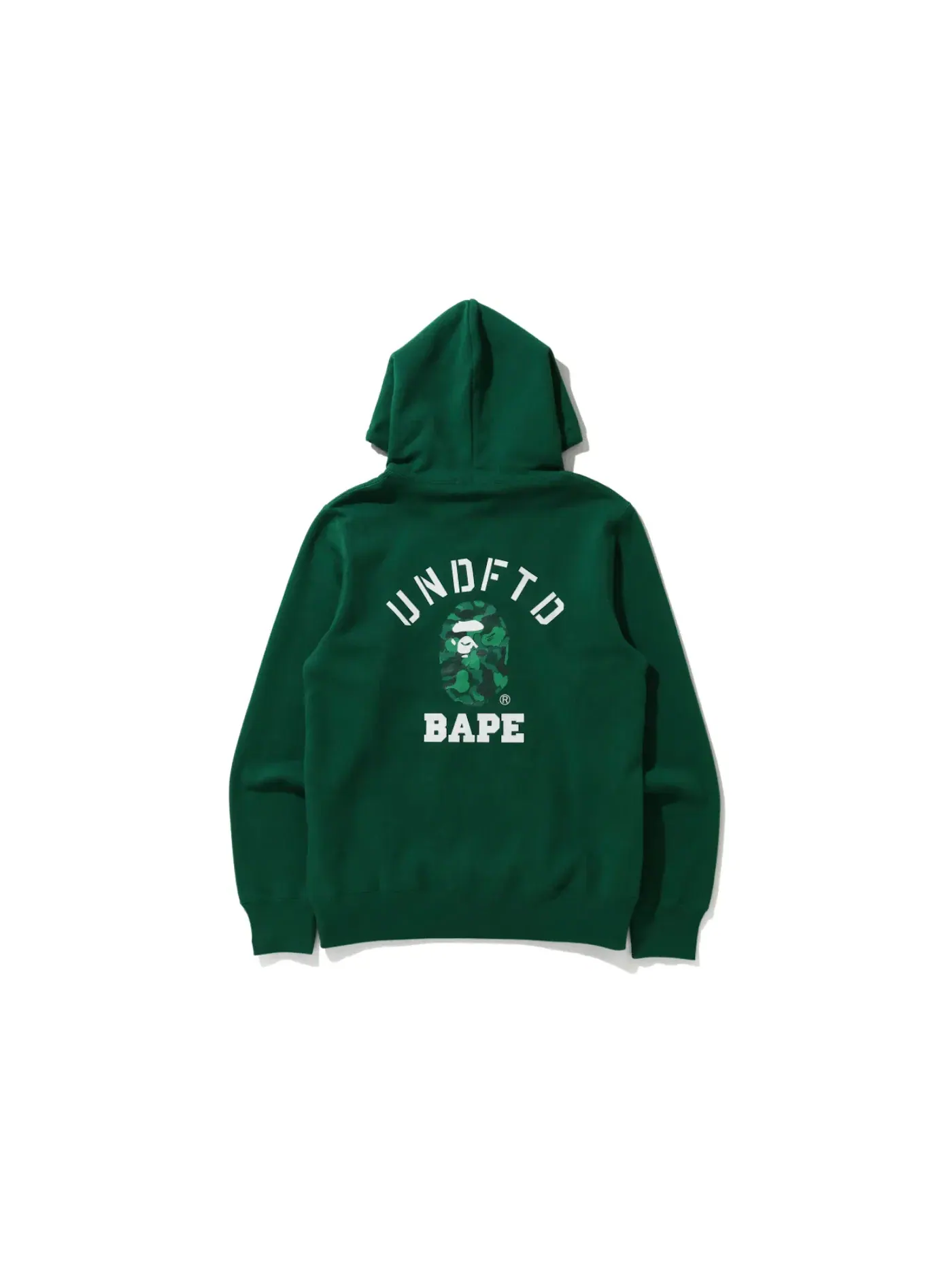 Мужской пуловер с капюшоном BAPE x Undefeated — изображение 2 из 2, зеленый