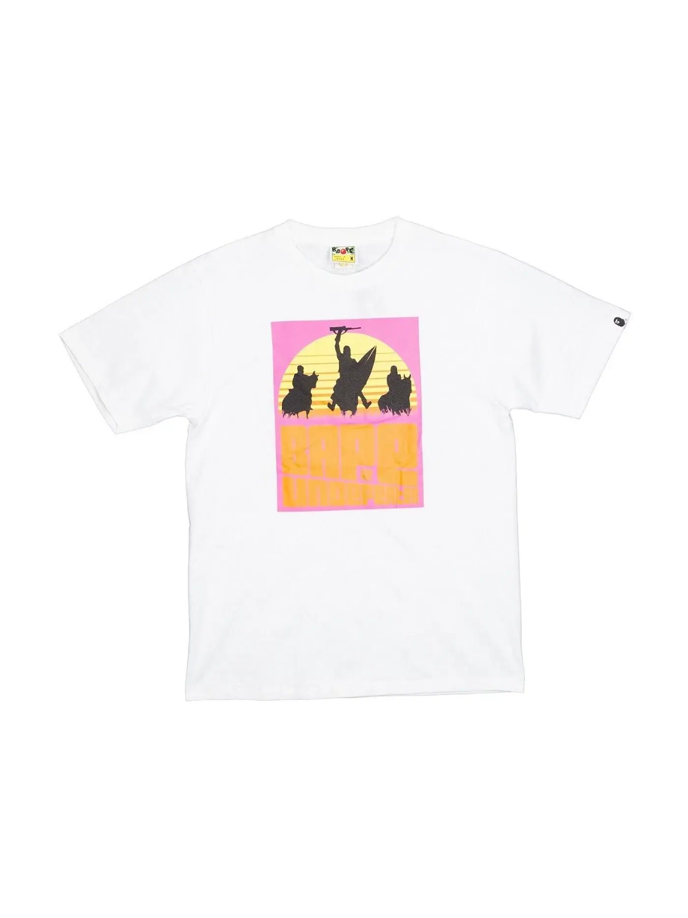 Мужская футболка с принтом BAPE x Undefeated Rising Sun Tee BAPE — изображение 1 из 1, белый