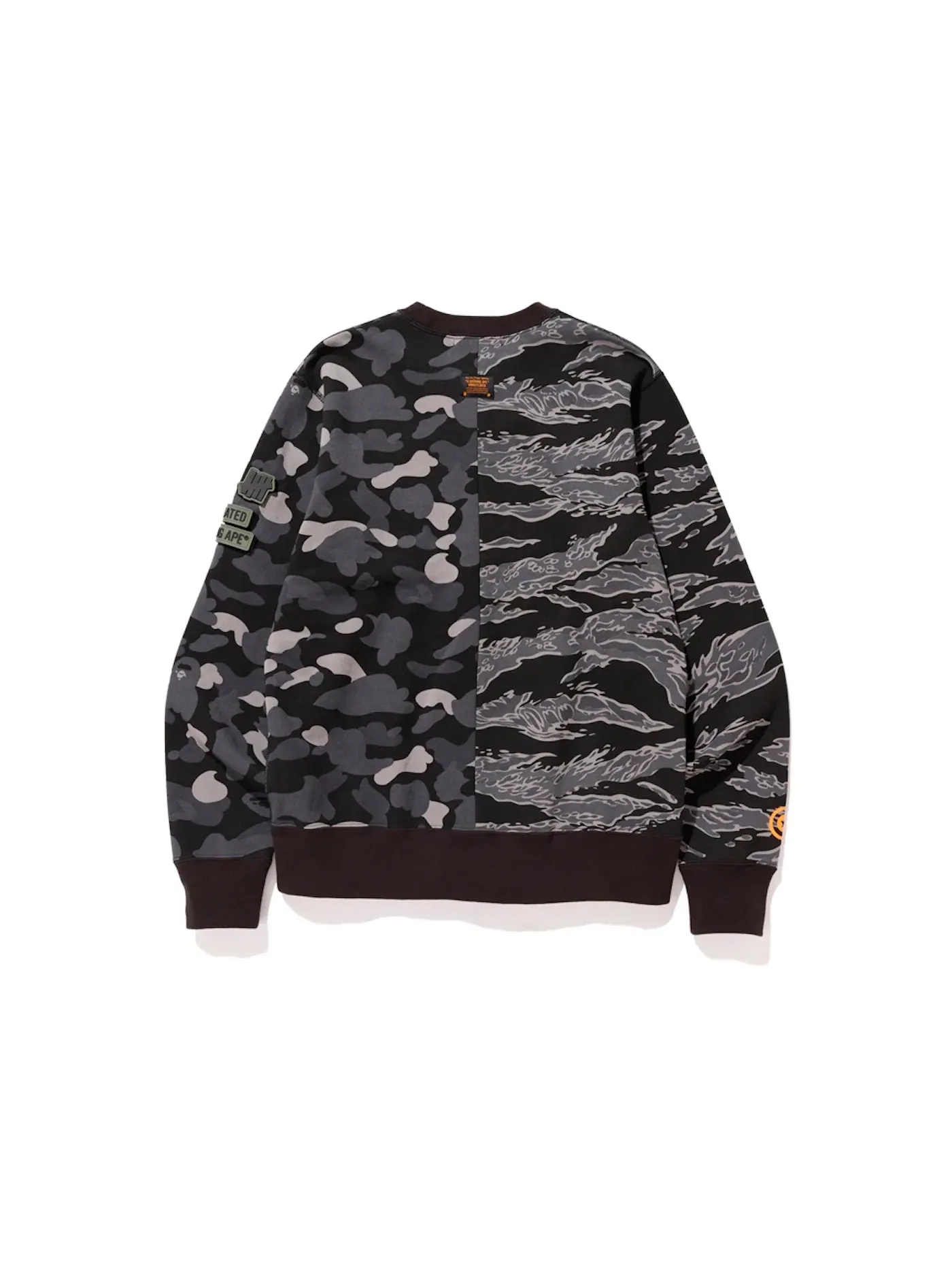 Мужское худи BAPE x Undefeated Tiger Shark Half Crewneck BAPE — изображение 2 из 2, черный
