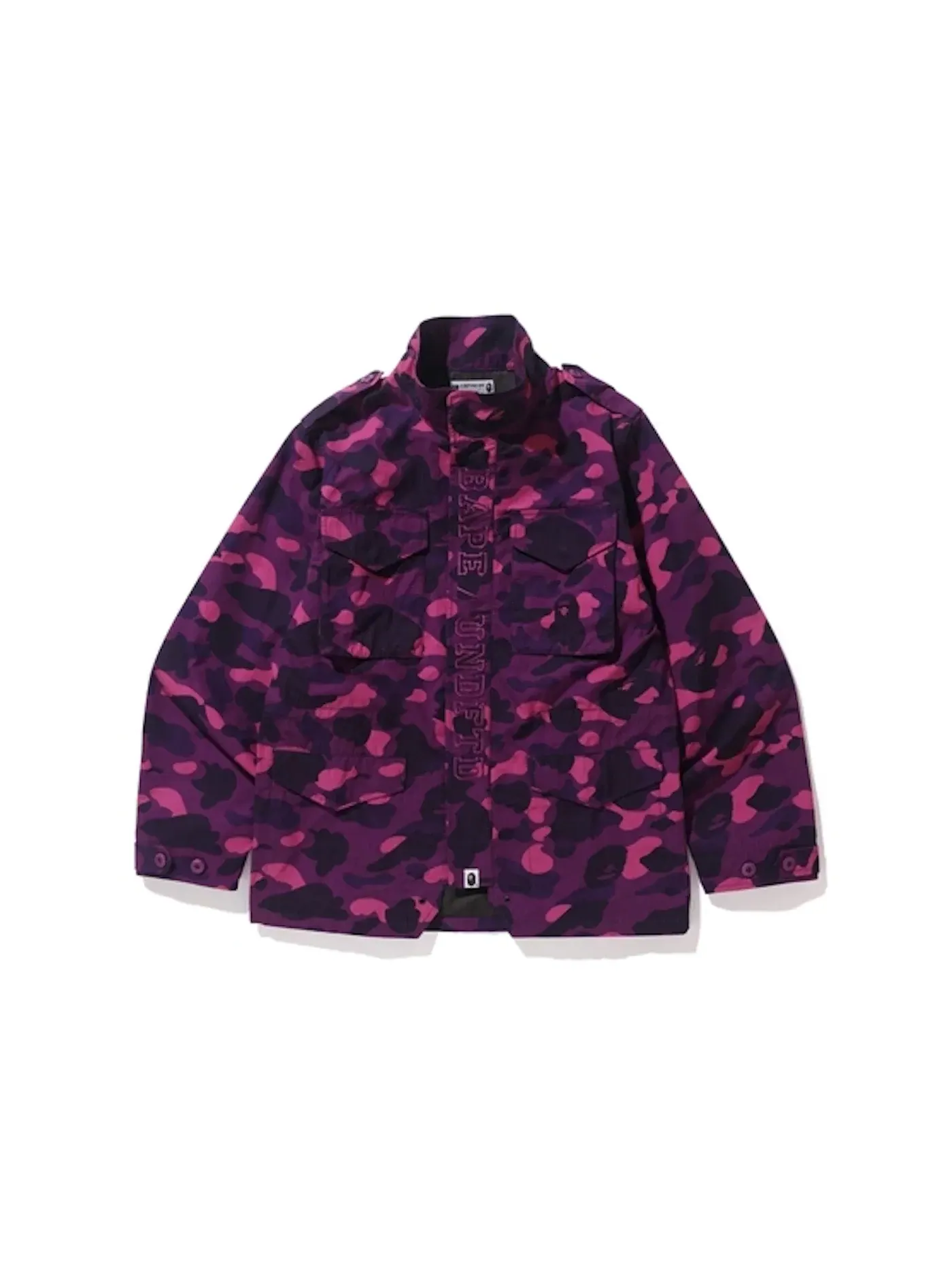 Мужская куртка M-65 с камуфляжным принтом BAPE — изображение 1 из 2, фиолетовый