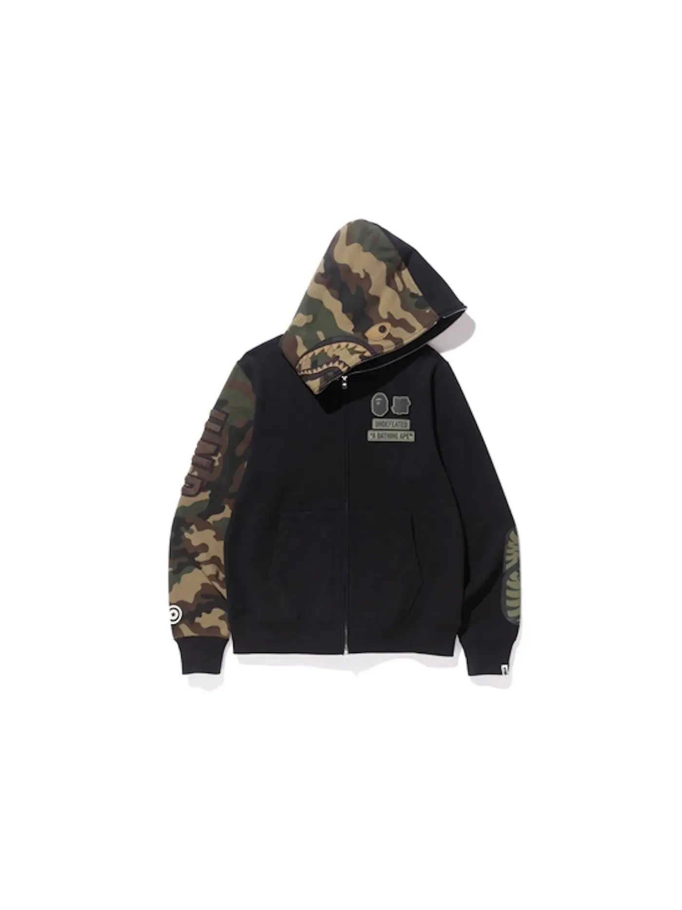 Мужская худи с камуфляжным принтом BAPE — изображение 1 из 4, черный