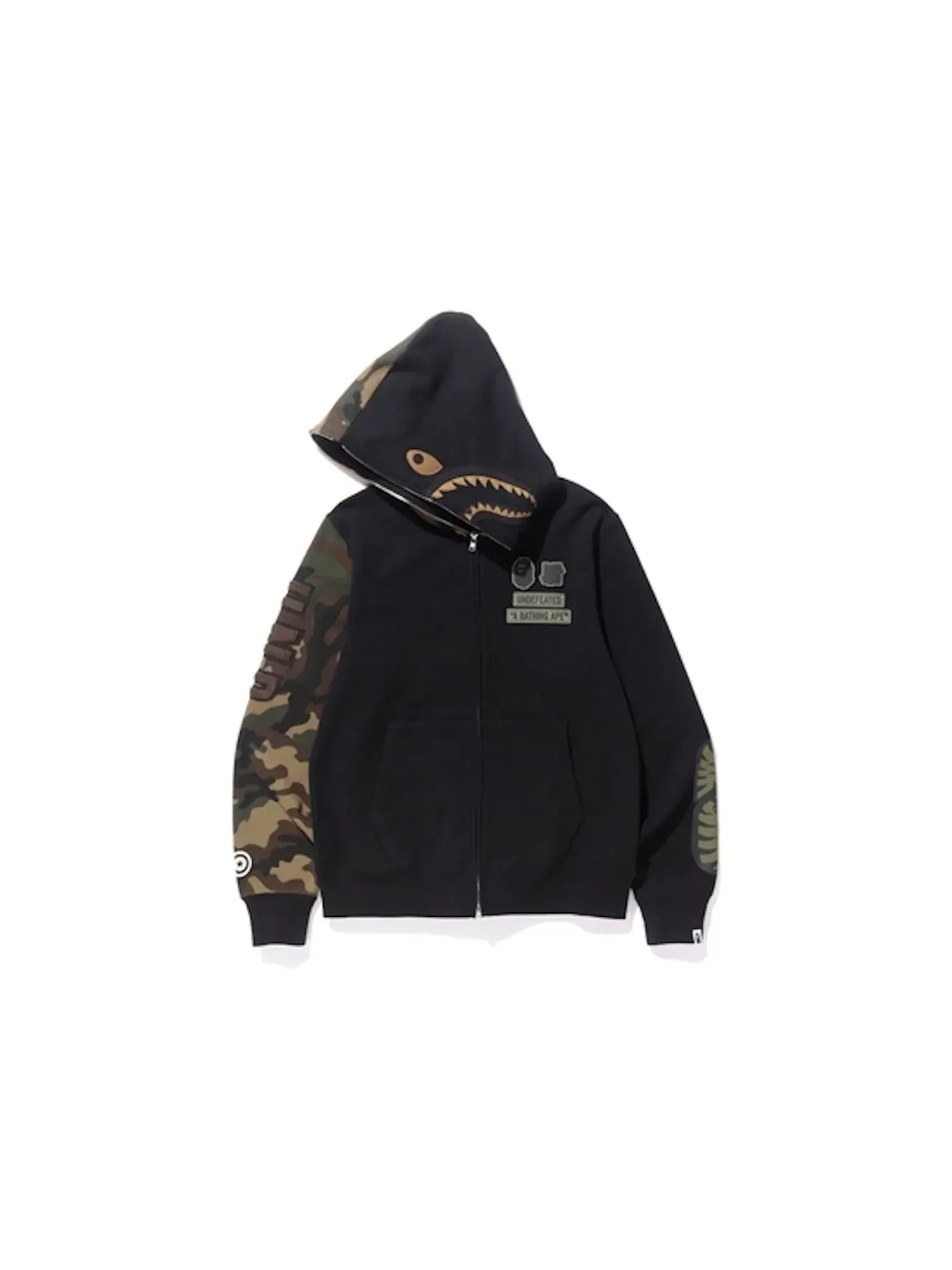 Мужская худи с камуфляжным принтом BAPE — изображение 2 из 4, черный