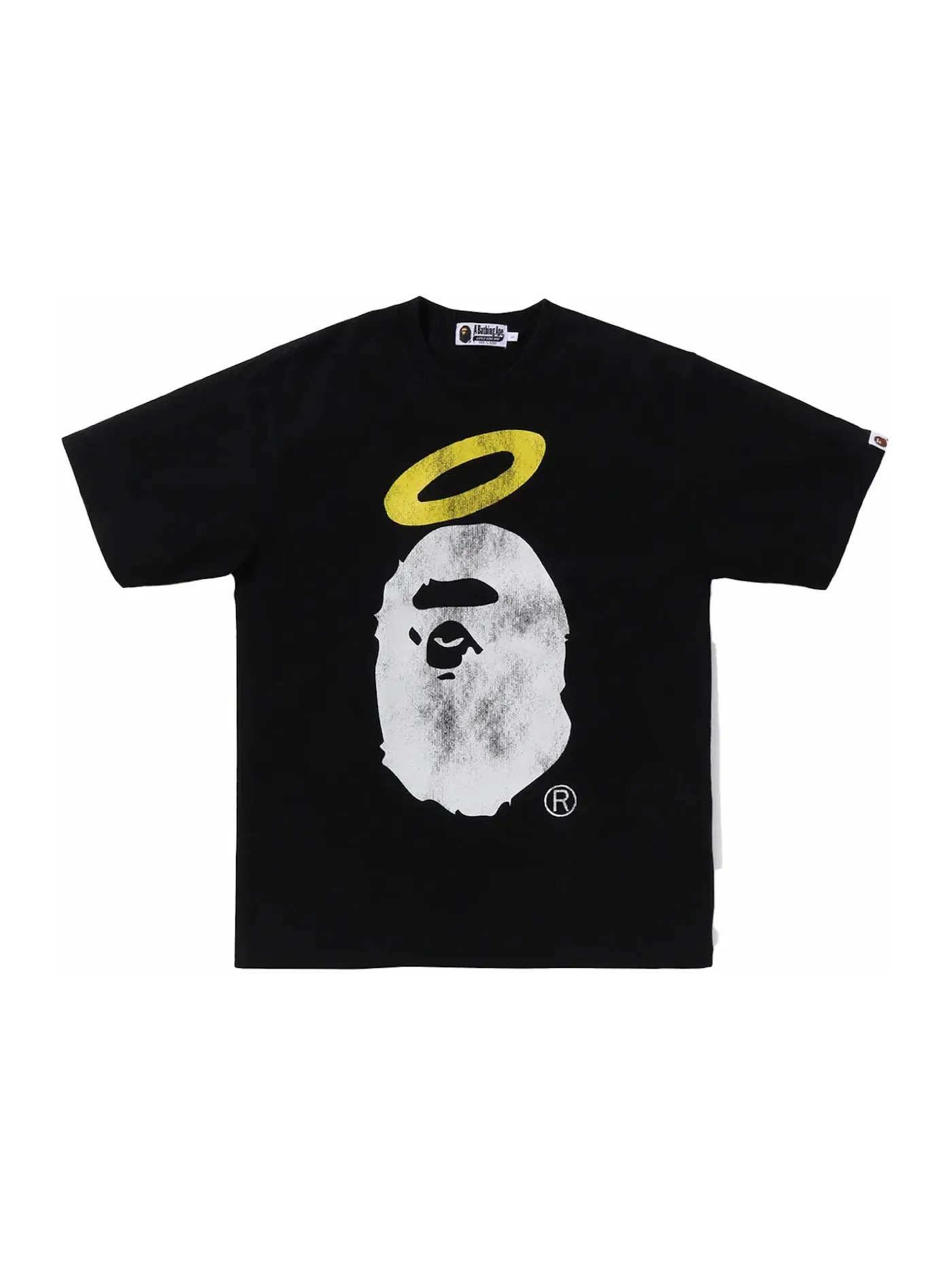 Мужская футболка с принтом BAPE x Union Pigment Dyed Ape Head Tee BAPE — изображение 1 из 2, черный