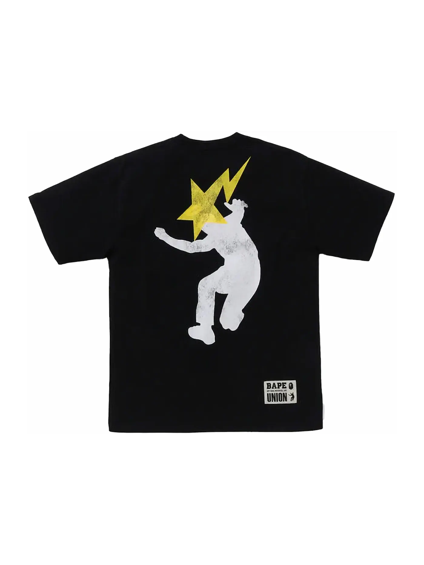 Мужская футболка с принтом BAPE x Union Pigment Dyed Ape Head Tee BAPE — изображение 2 из 2, черный