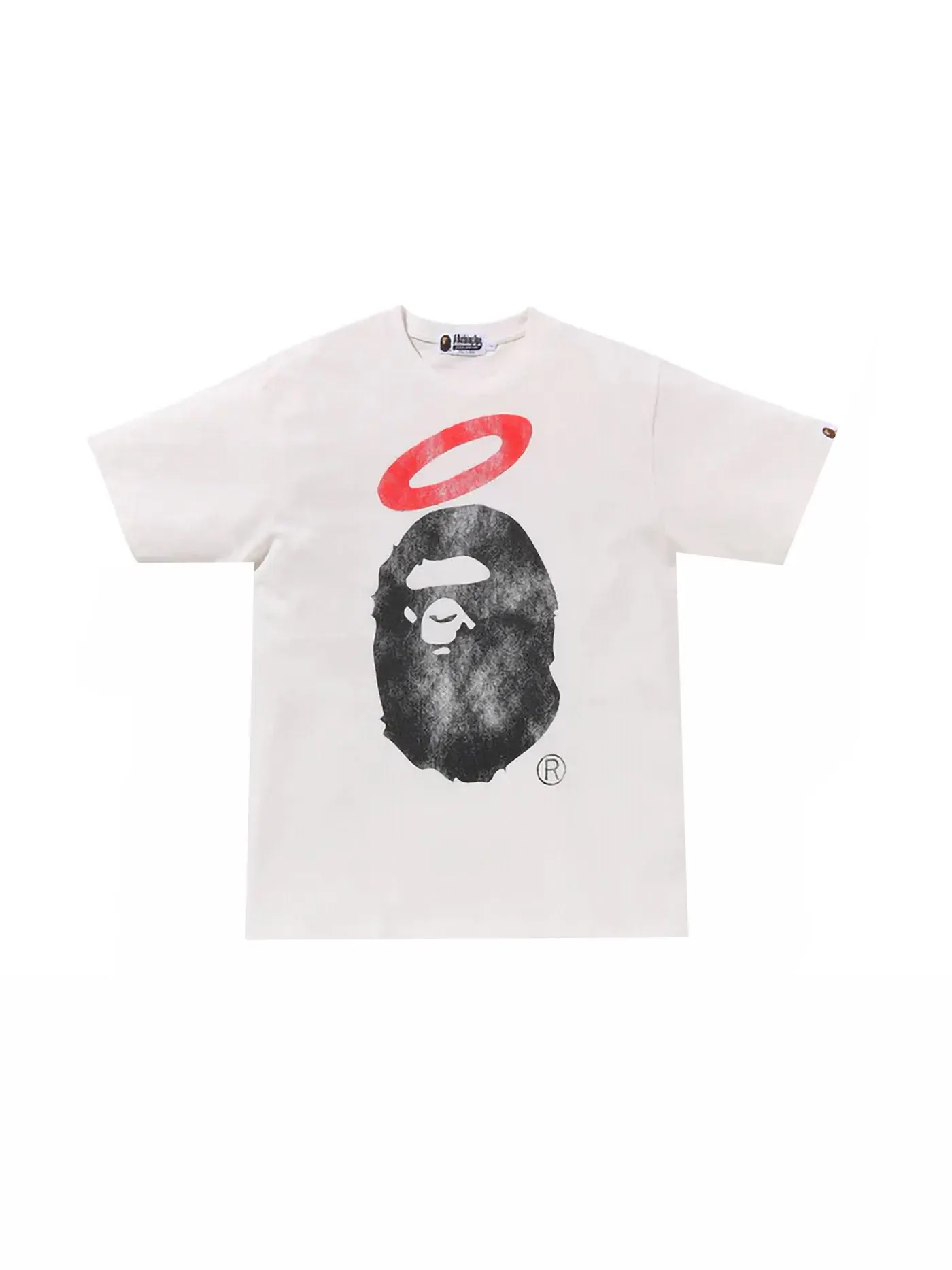 Мужская футболка с принтом BAPE x Union Pigment Dyed Ape Head Tee BAPE — изображение 1 из 2, белый