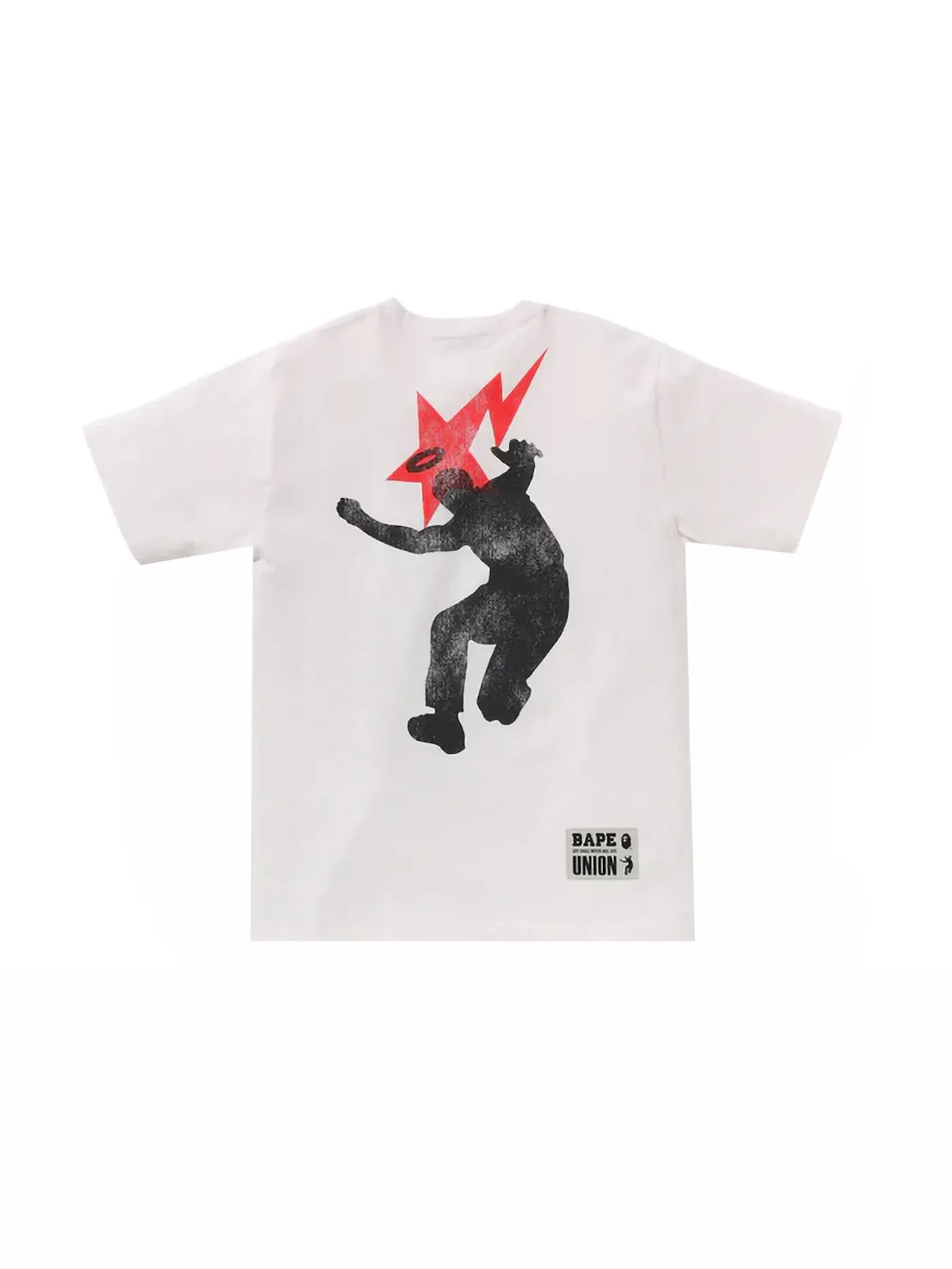 Мужская футболка с принтом BAPE x Union Pigment Dyed Ape Head Tee BAPE — изображение 2 из 2, белый