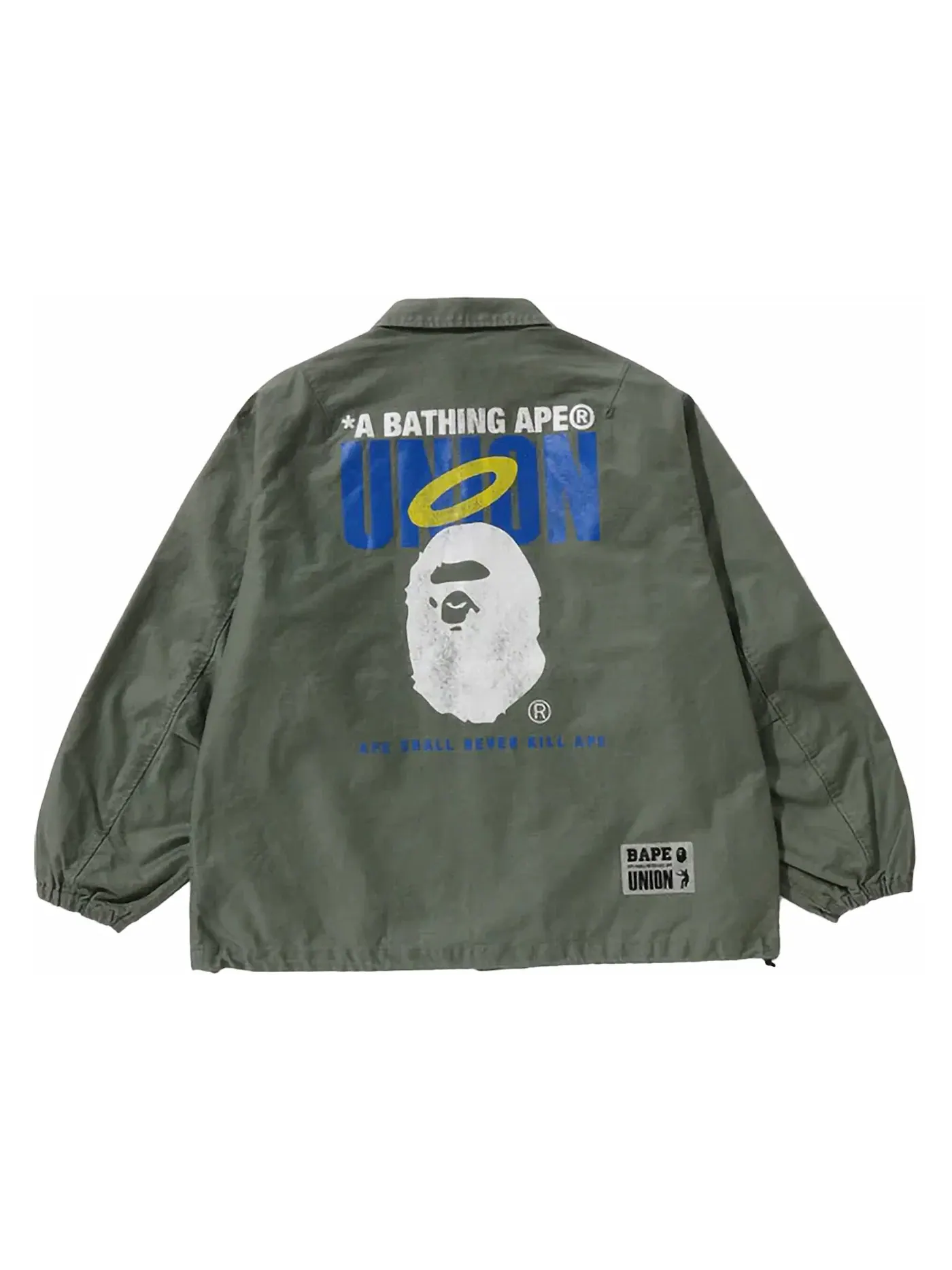 Мужская куртка-тренч пигментная BAPE x Union Olivedrab — изображение 1 из 2