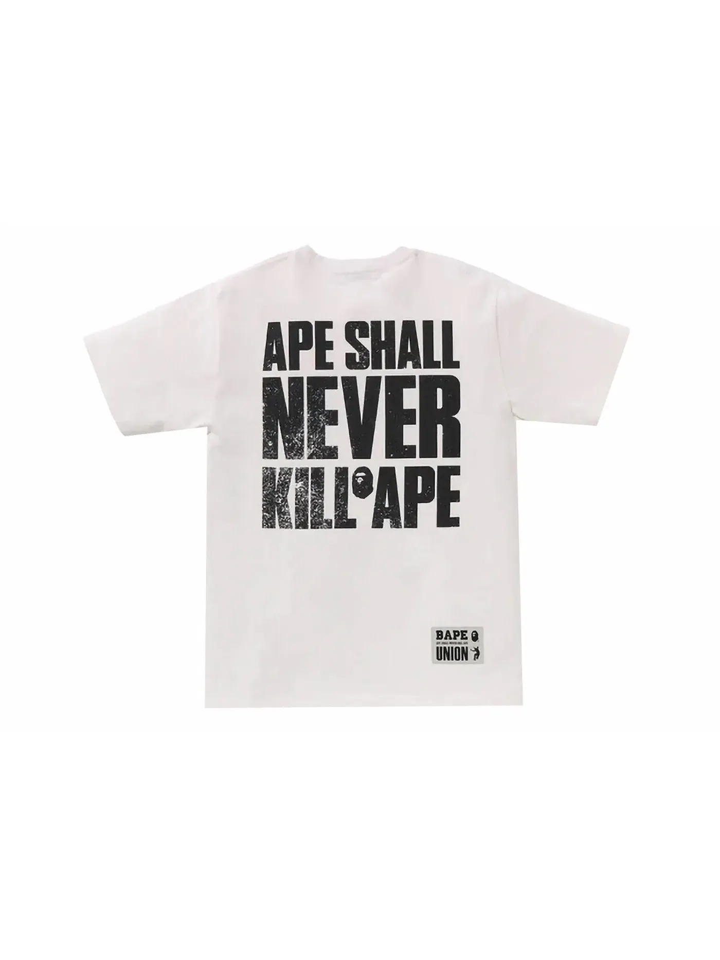 Мужская футболка с пигментным окрашиванием BAPE x Union Sta White — изображение 2 из 2