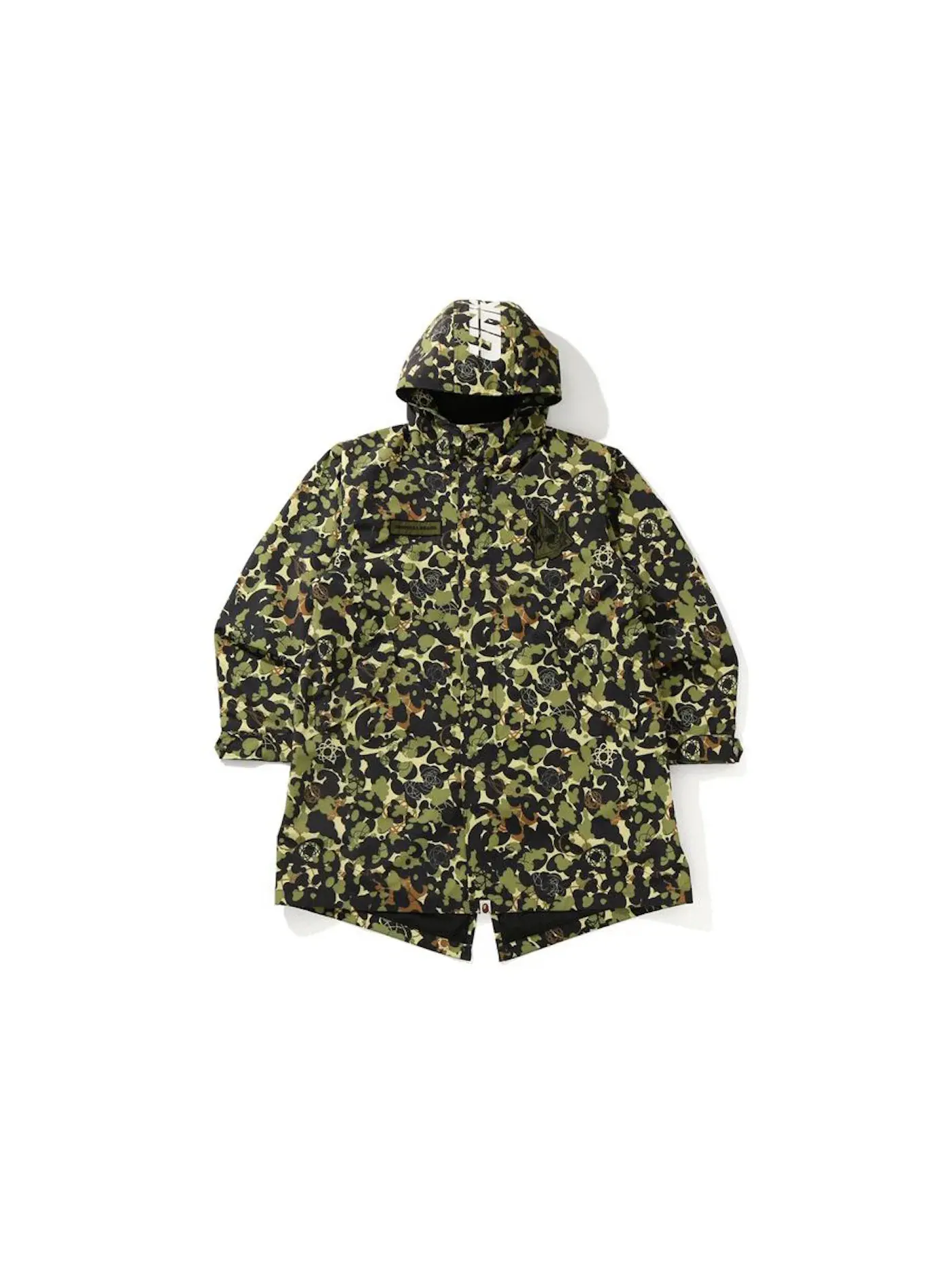 Мужское худи-куртка MWA Camo M-51 BAPE — изображение 1 из 2, зеленый