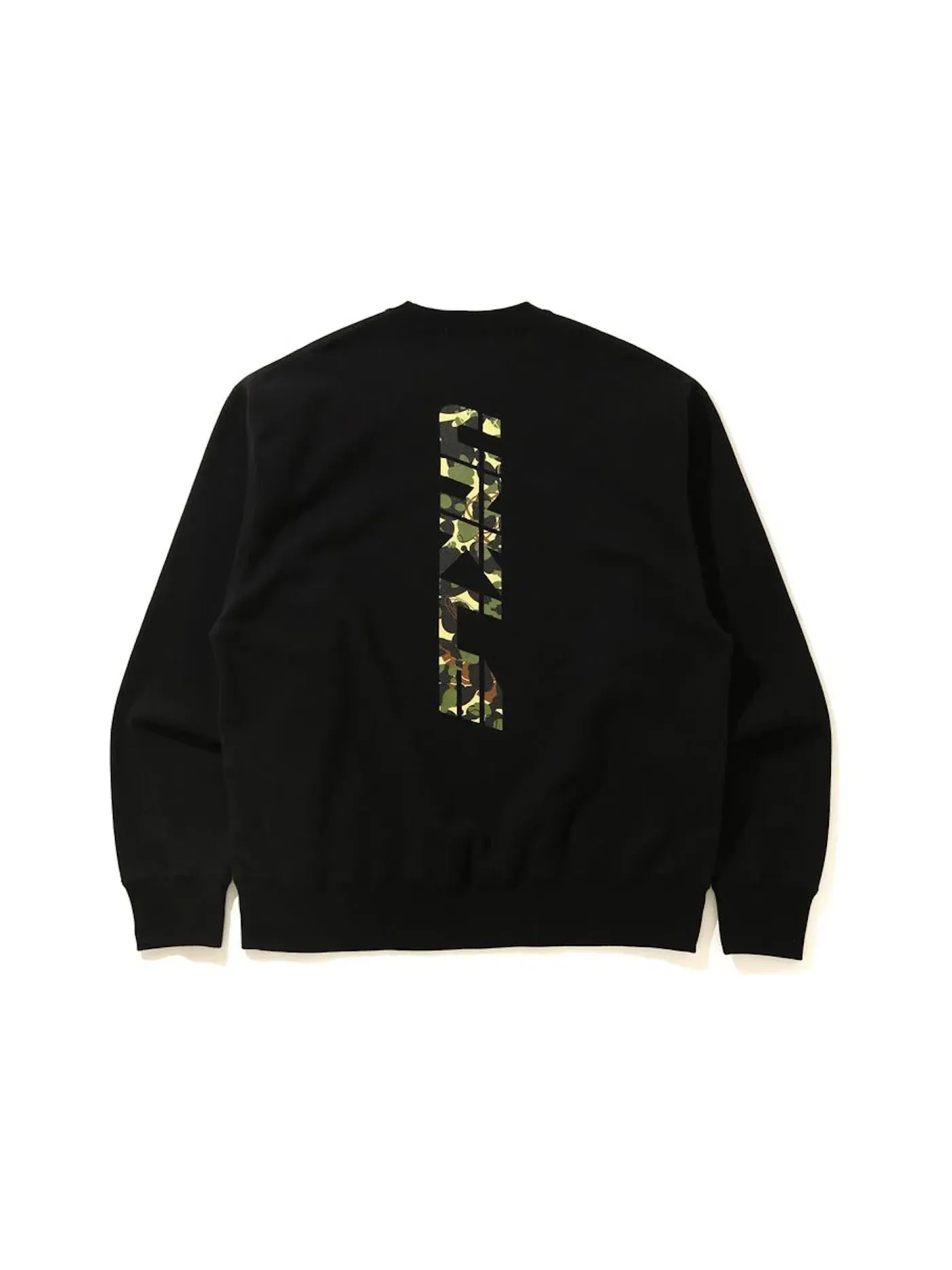 Мужской свитшот с принтом BAPE x UNKLE POINTMAN Logo Relaxed Crewneck BAPE — изображение 2 из 2, черный
