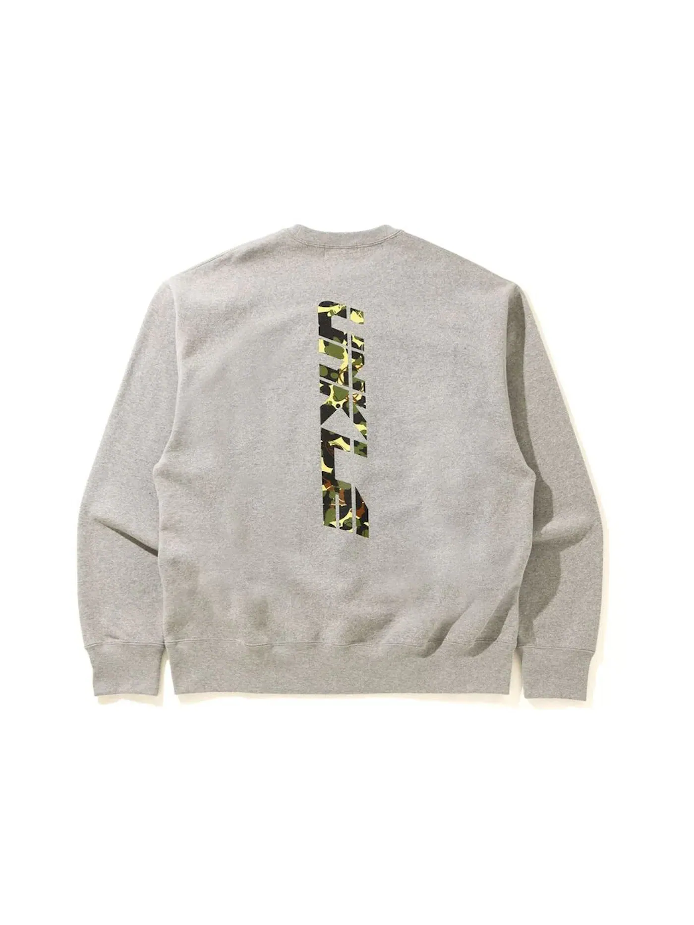 Мужской свитшот свободного кроя BAPE x UNKLE POINTMAN Logo Relaxed Crewneck — изображение 2 из 2, серый