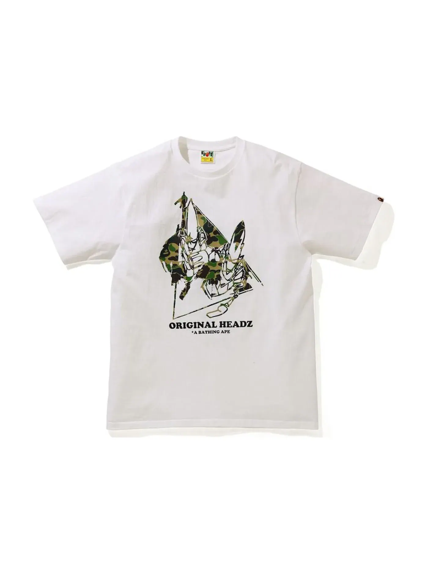 Мужская футболка с принтом BAPE x UNKLE POINTMAN Logo BAPE — изображение 1 из 2, белый