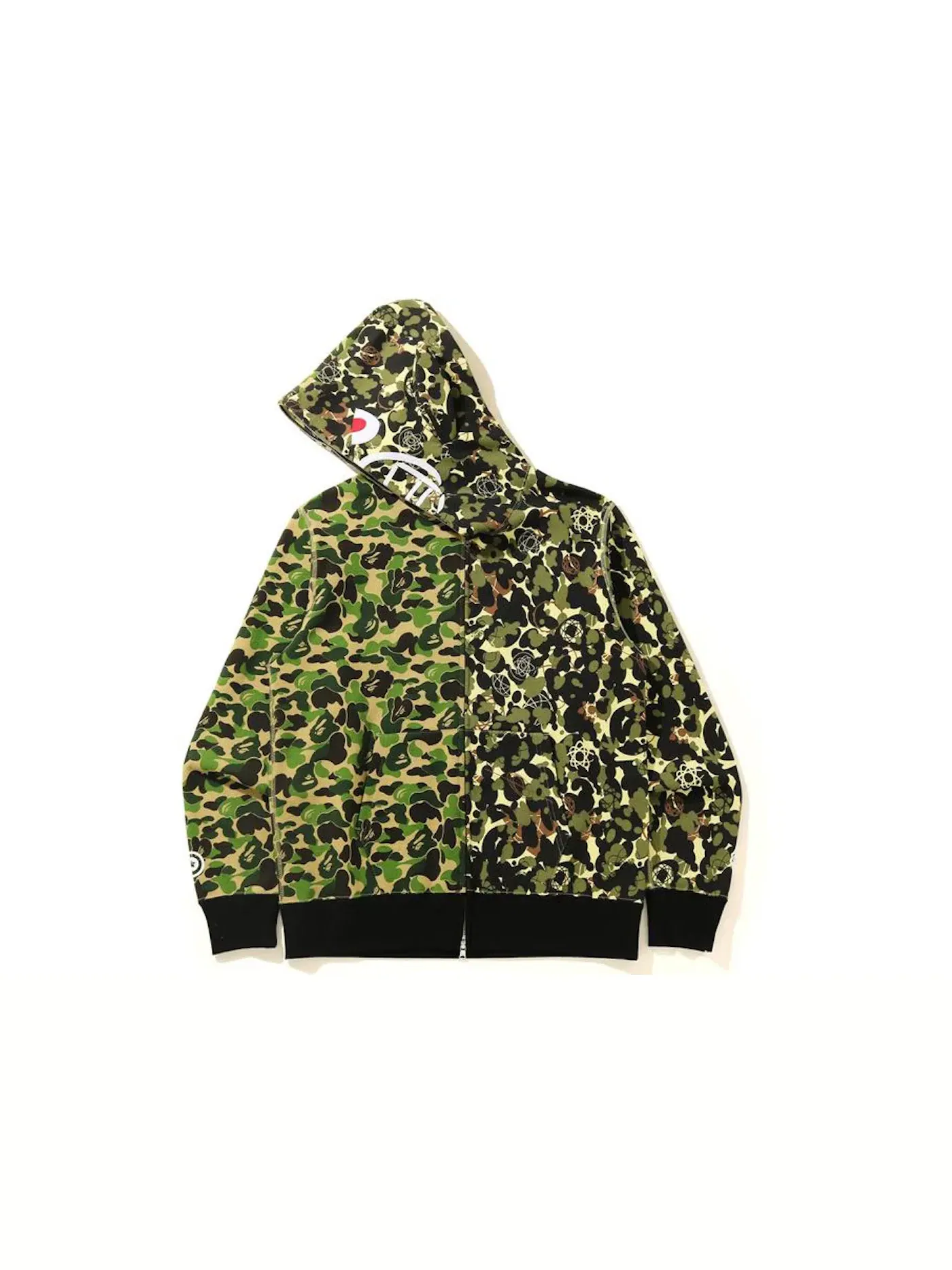 Мужская худи с полноценной застежкой-молнией BAPE x UNKLE WIDE — изображение 2 из 3, зеленый