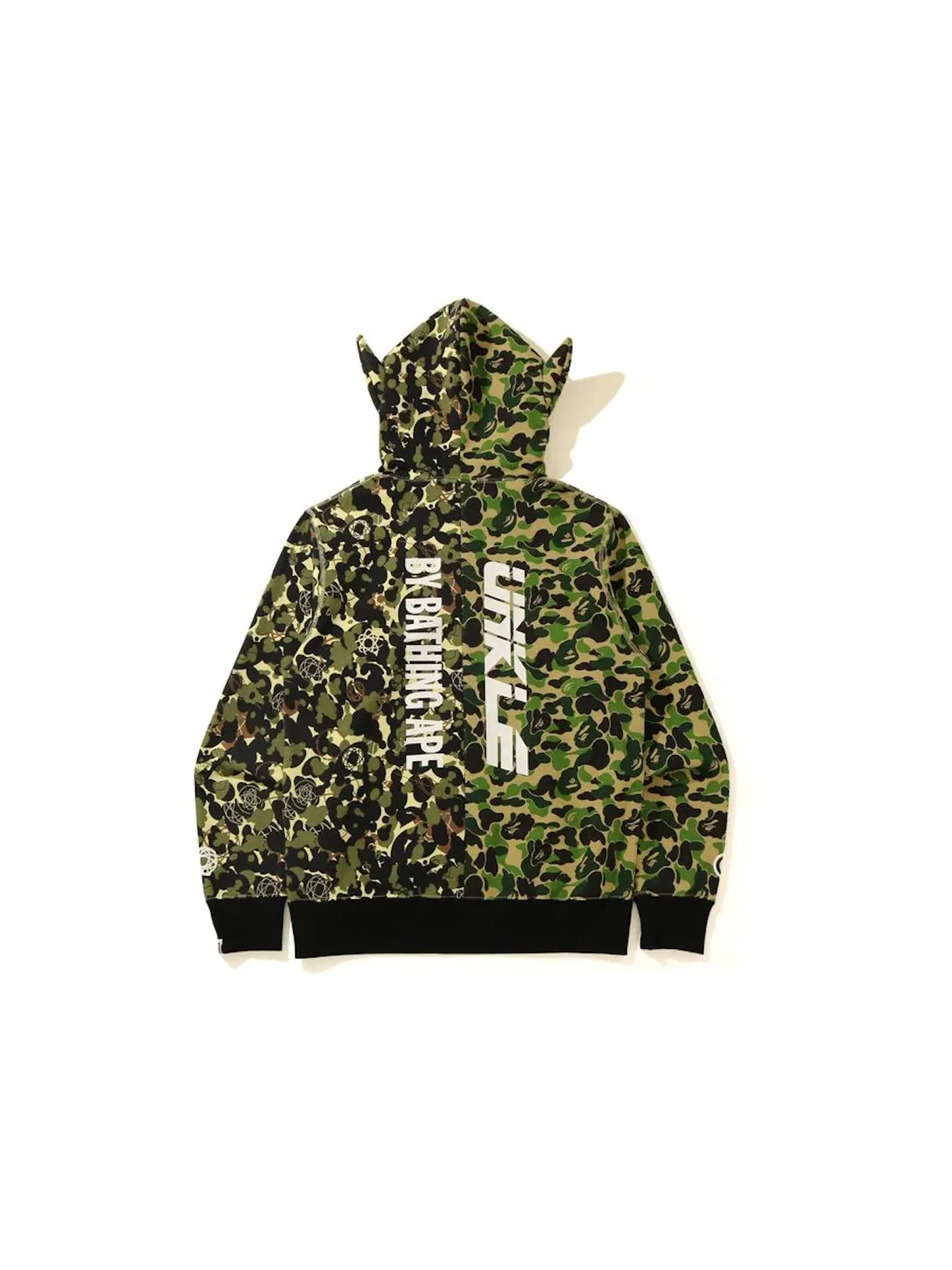 Мужская худи с полноценной застежкой-молнией BAPE x UNKLE WIDE — изображение 3 из 3, зеленый