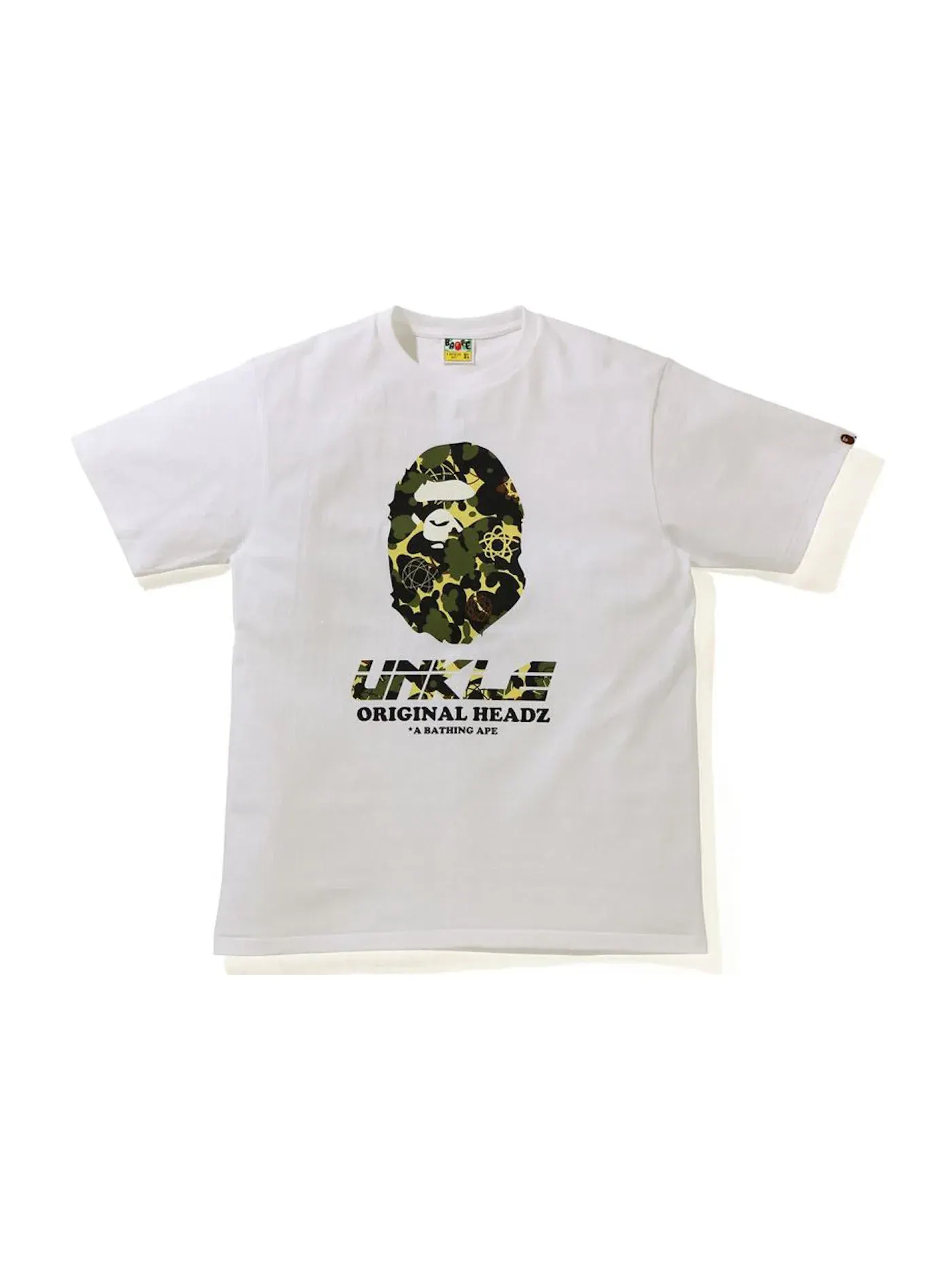 Мужская футболка с принтом BAPE x UNKLE BAPE — изображение 1 из 2, белый